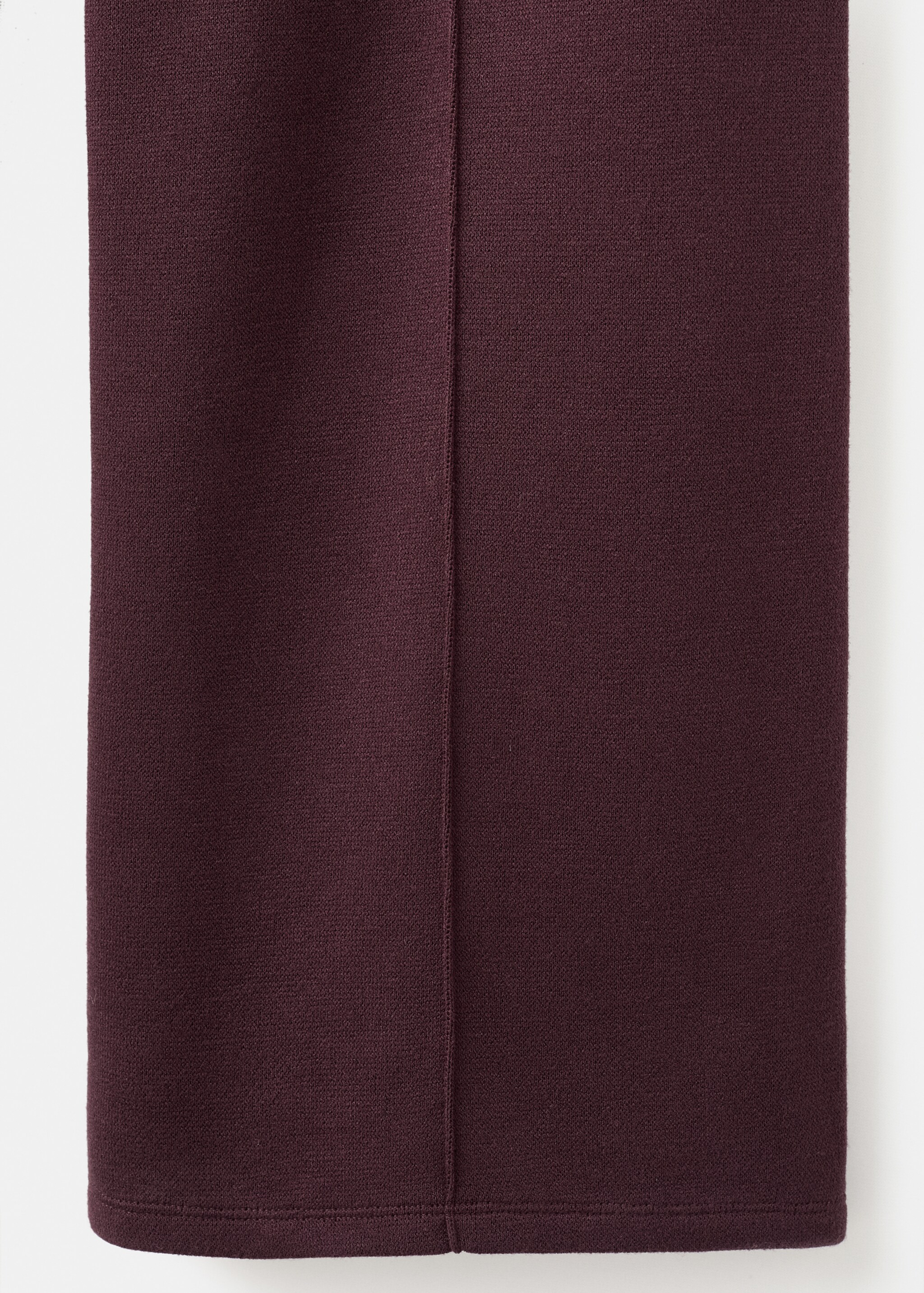Seam-detail straight-fit trousers - Details of the article 0, Burgundy. Ref: 17027803-00.