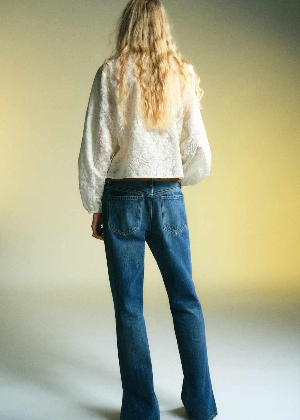 Embroidered lyocell blouse