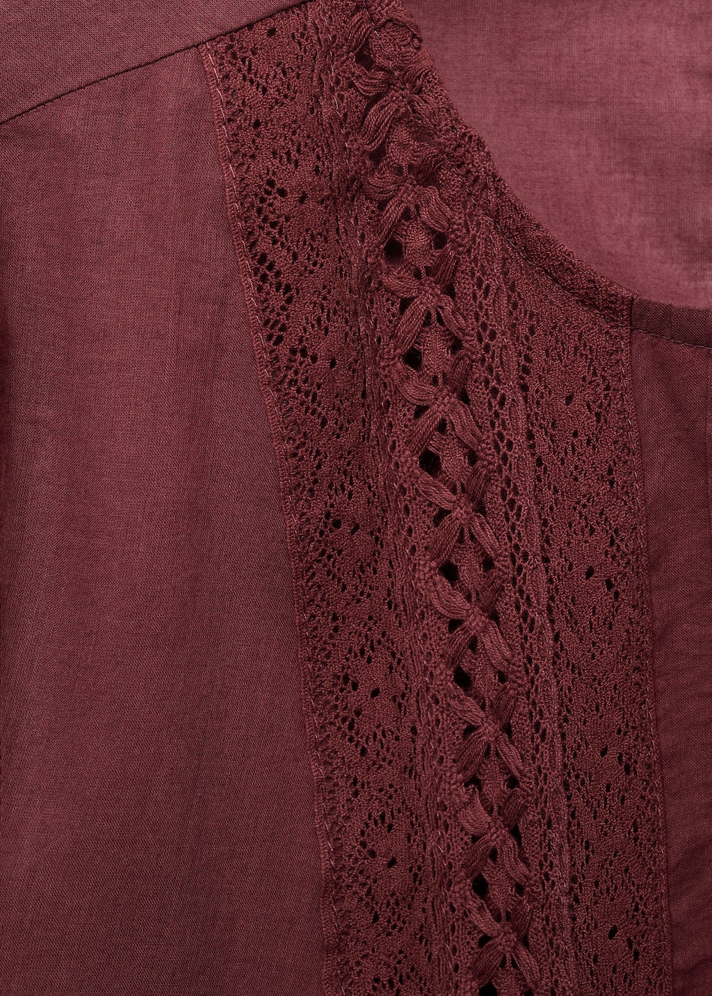 Embroidered puff-sleeve blouse