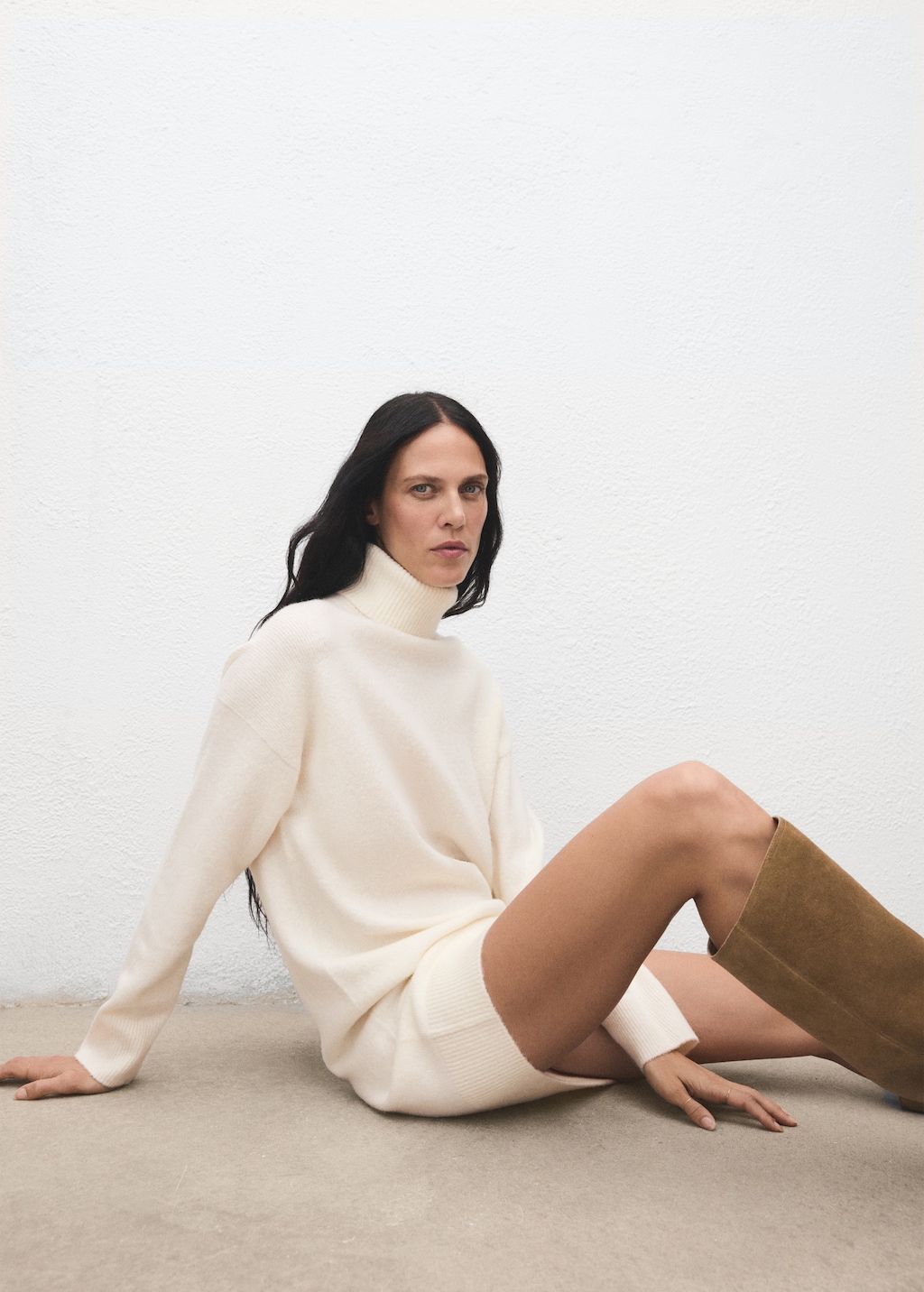 Mango Knitted turtleneck dress