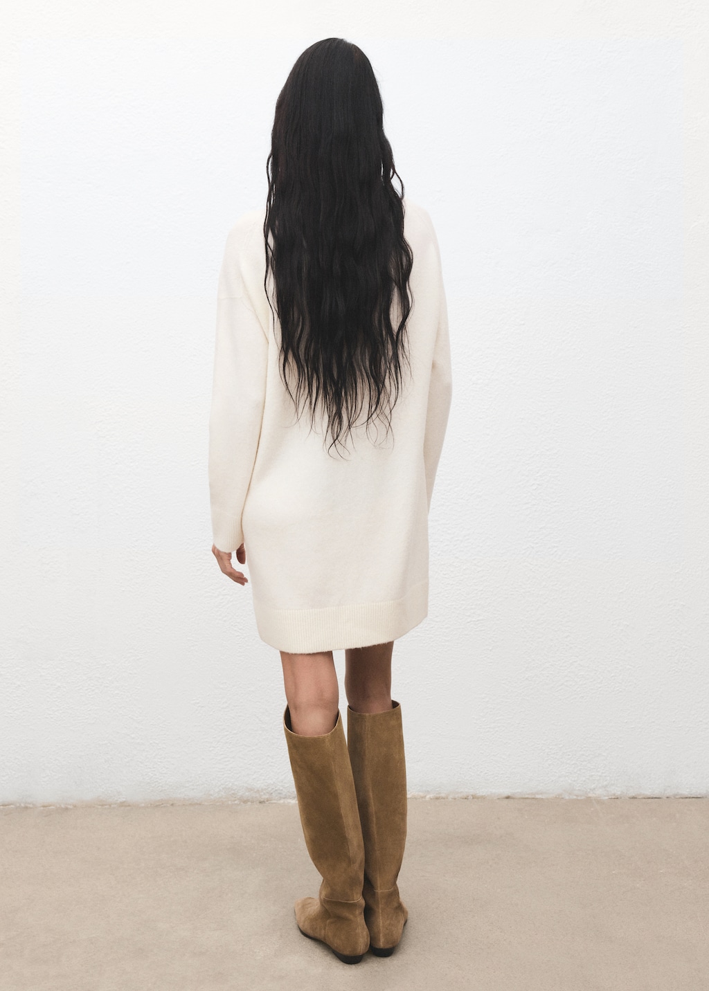 Mango Knitted turtleneck dress