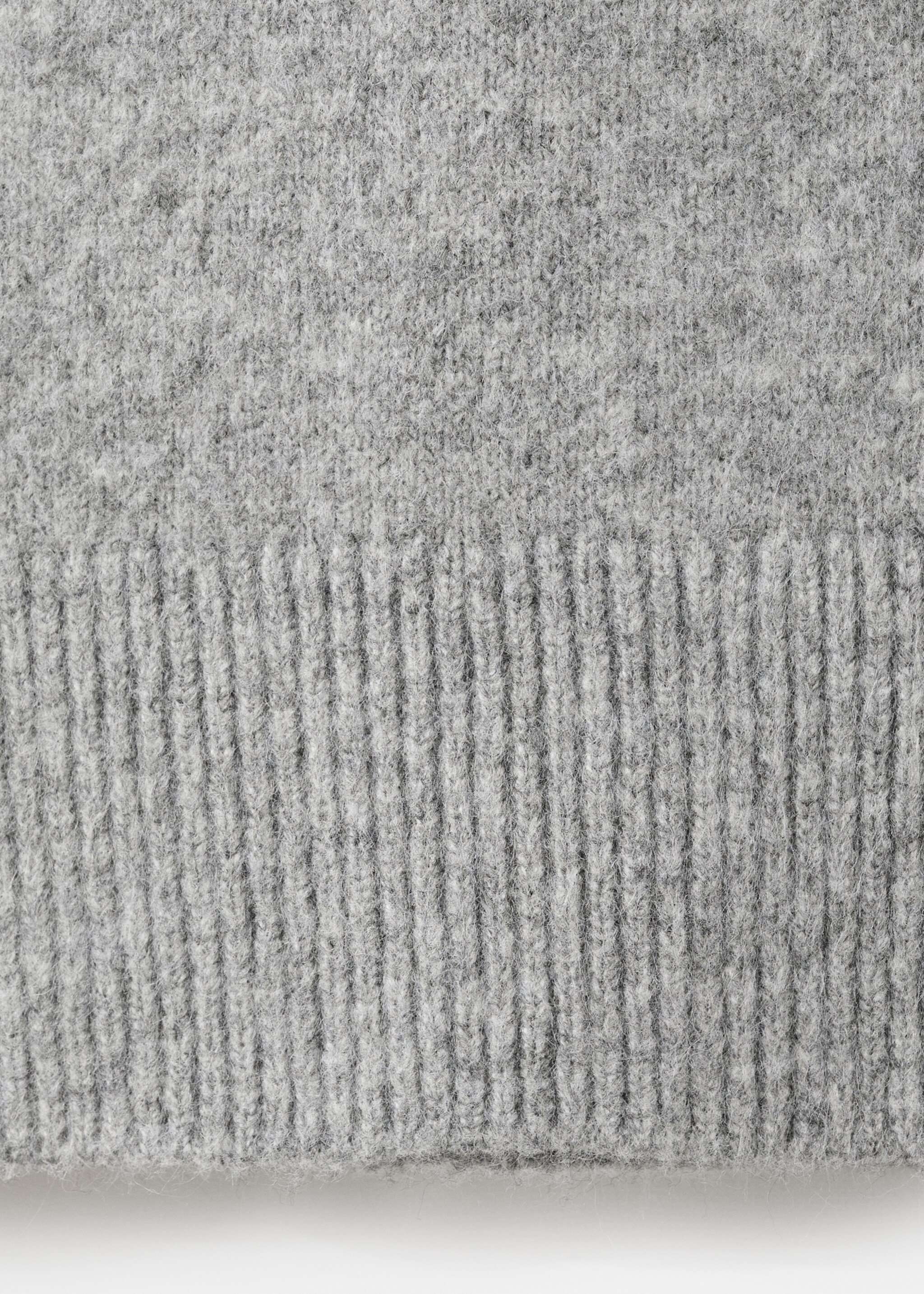 Knitted turtleneck dress - Details of the article 0, Medium Heather Grey. Ref: 17027809-00.