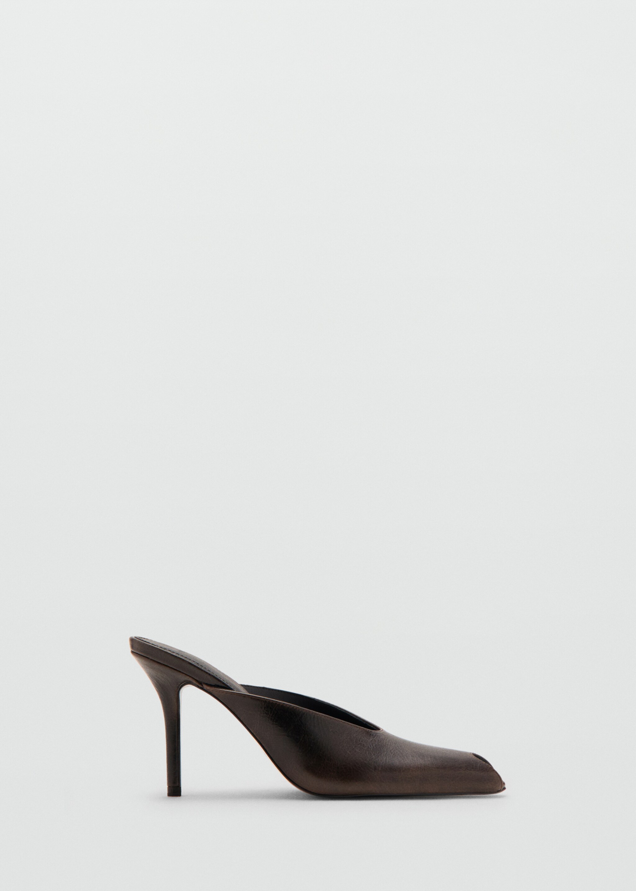 Open-toe leather shoes - Article without model, Chocolate. Ref: 17027812-00.