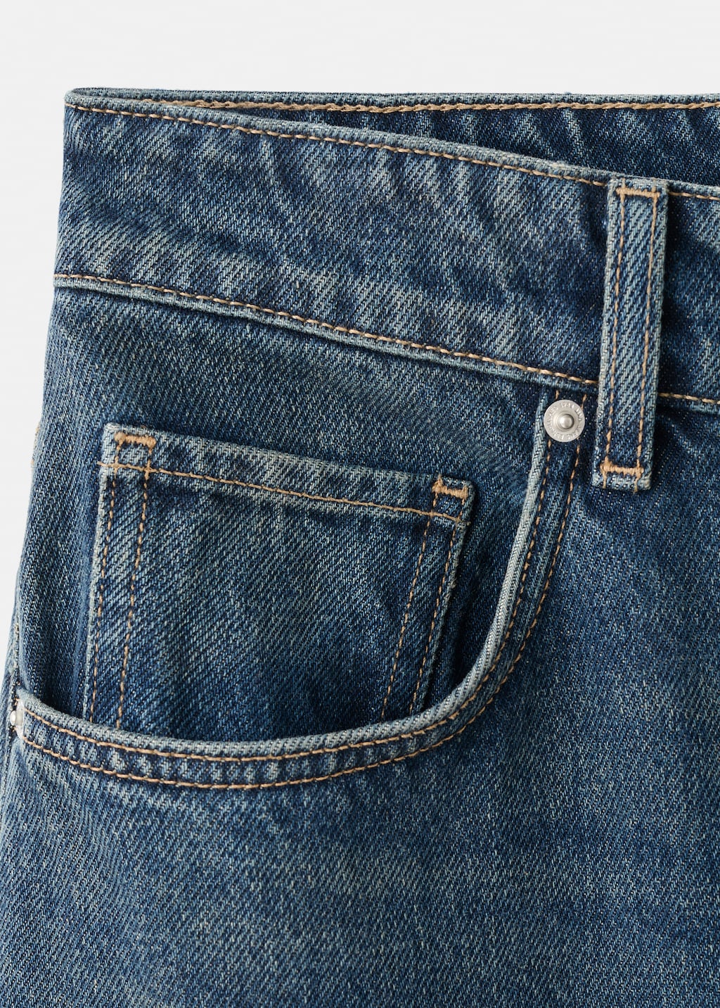 Mid-rise barrel jeans