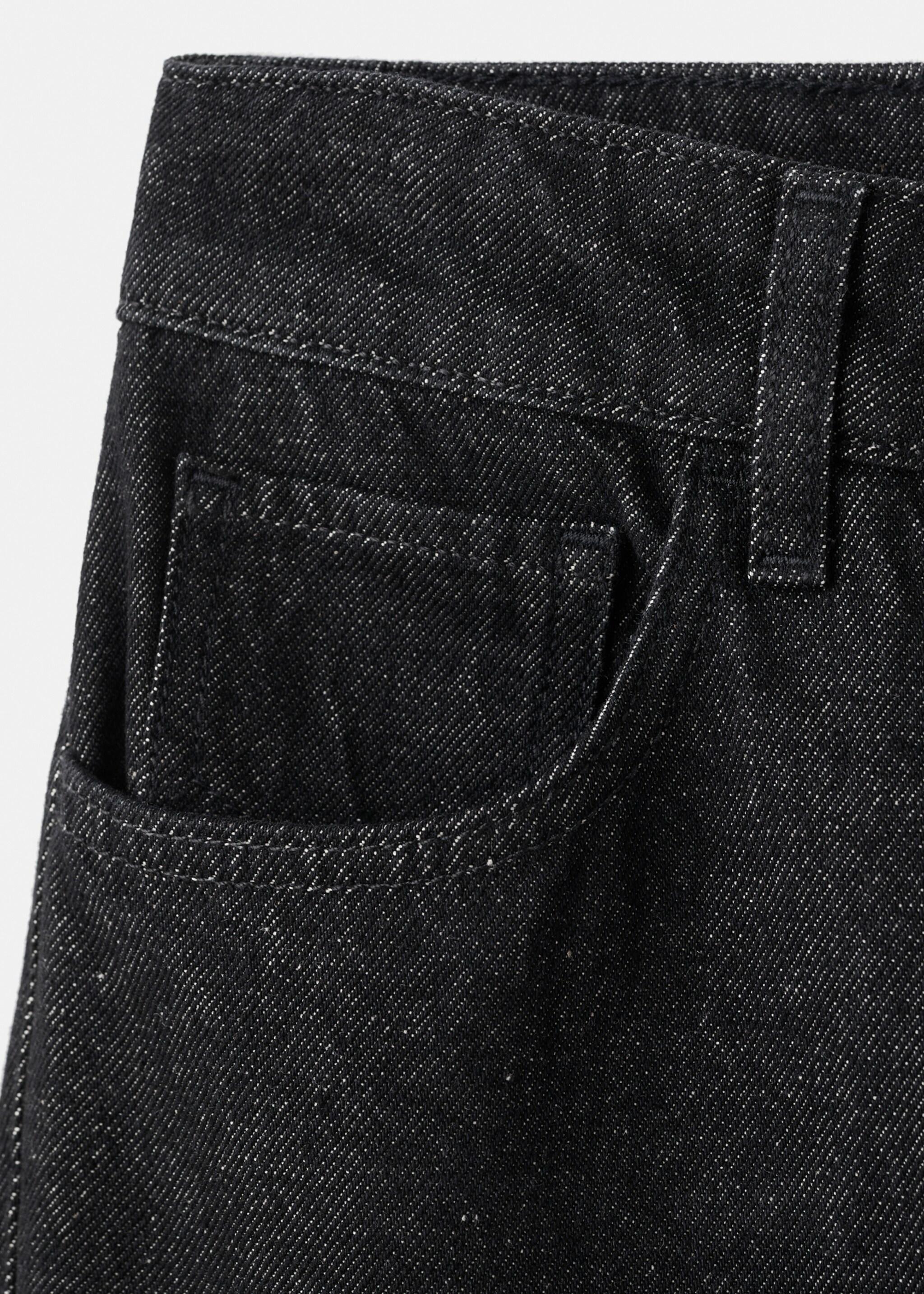 Flared rinse-wash jeans - Details of the article 8, Black. Ref: 17027815-00.