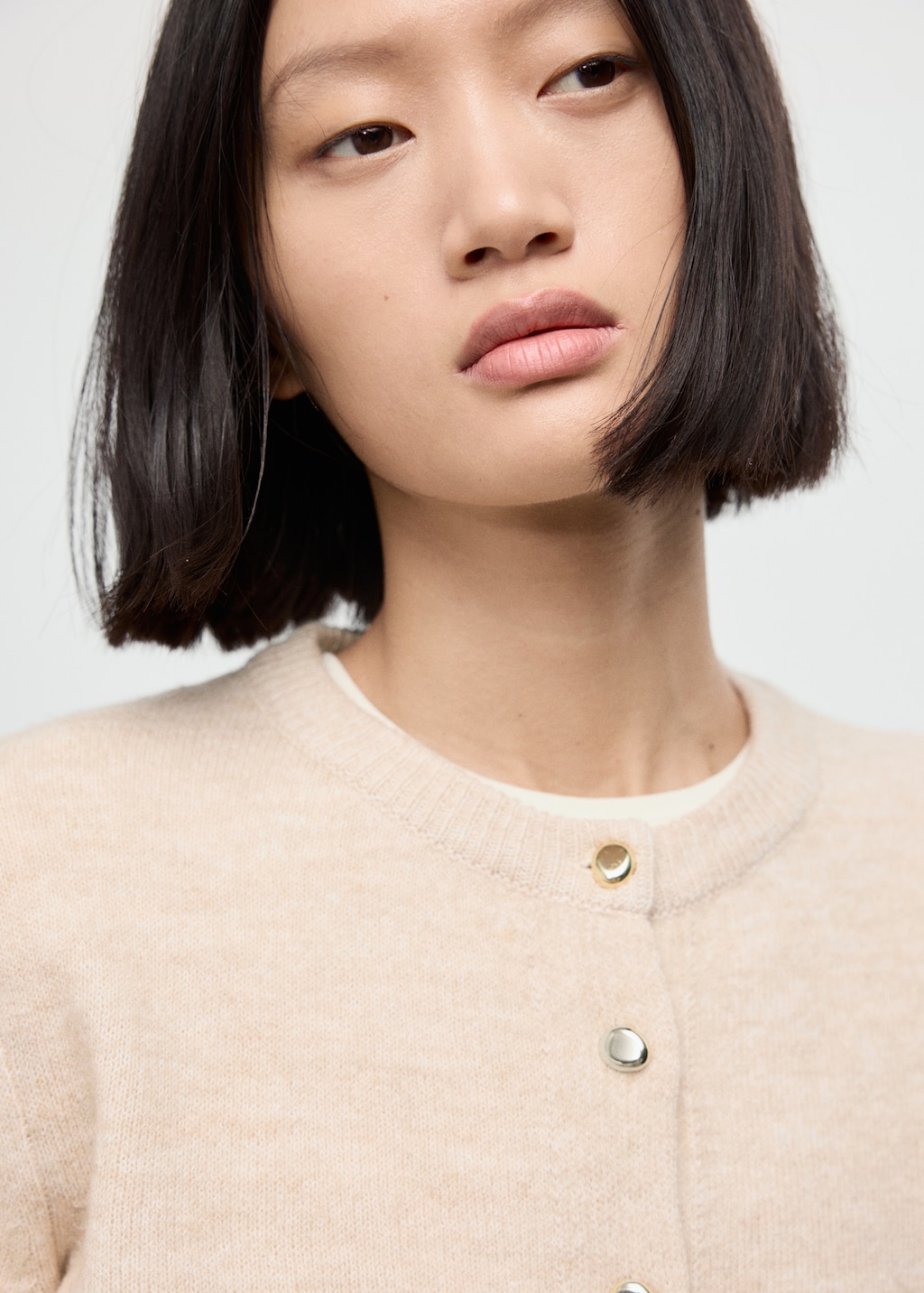 Knitted button cardigan