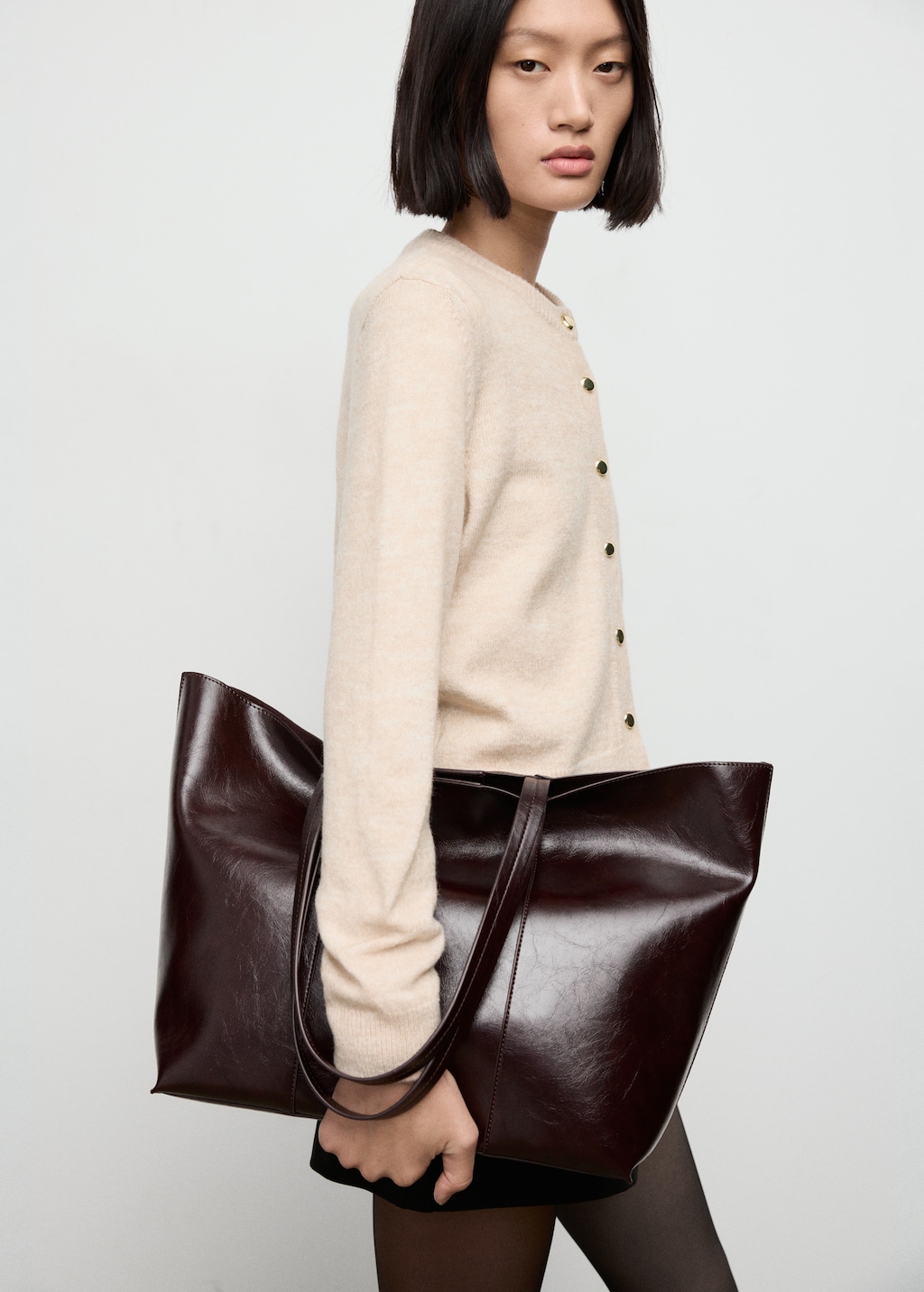 Knitted button cardigan