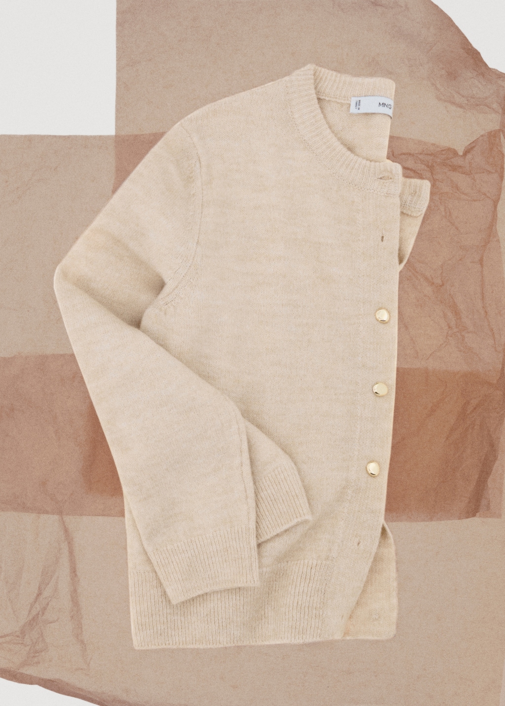 Knitted button cardigan