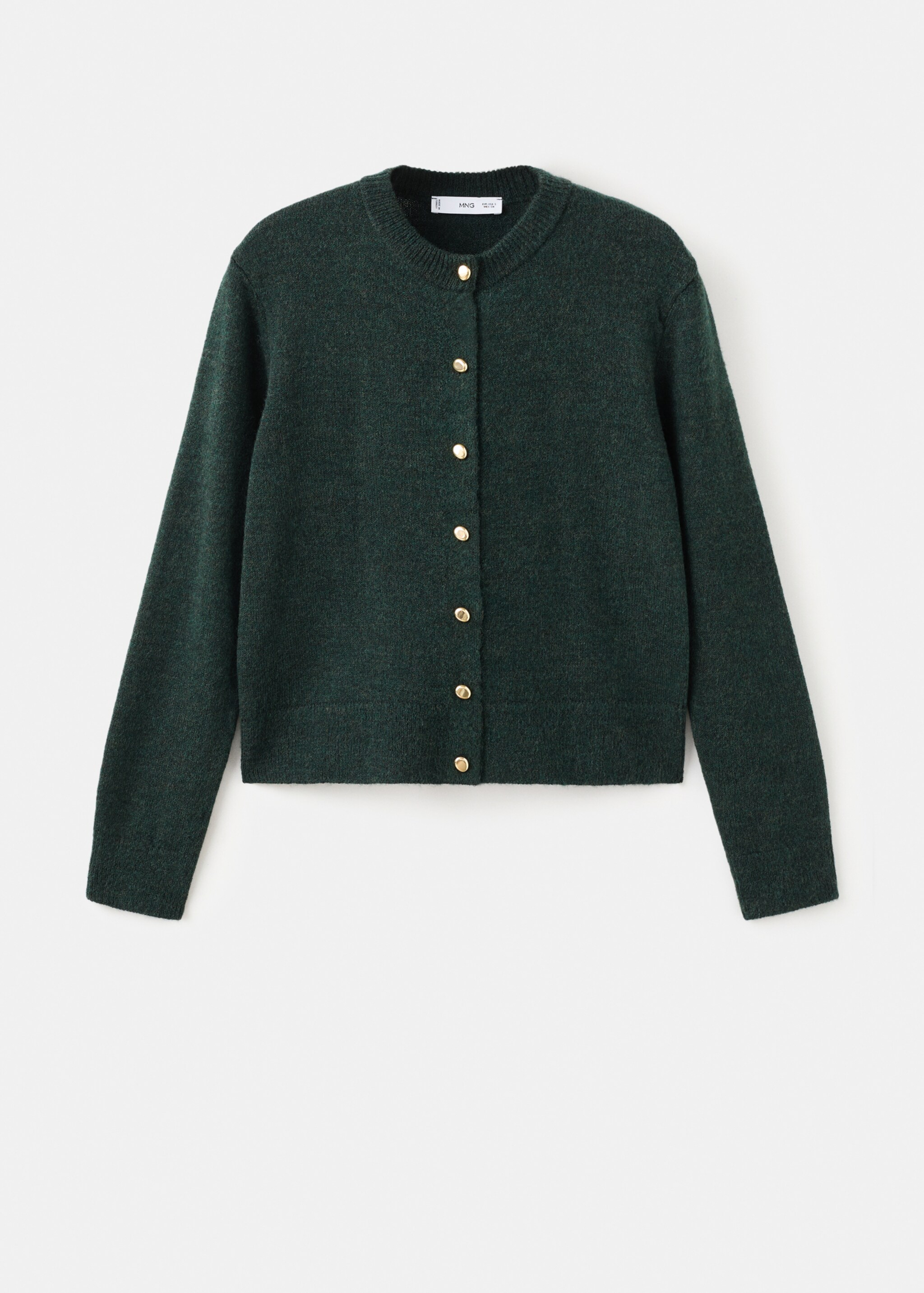 Knitted button cardigan - Article without model, Green. Ref: 17027816-00.