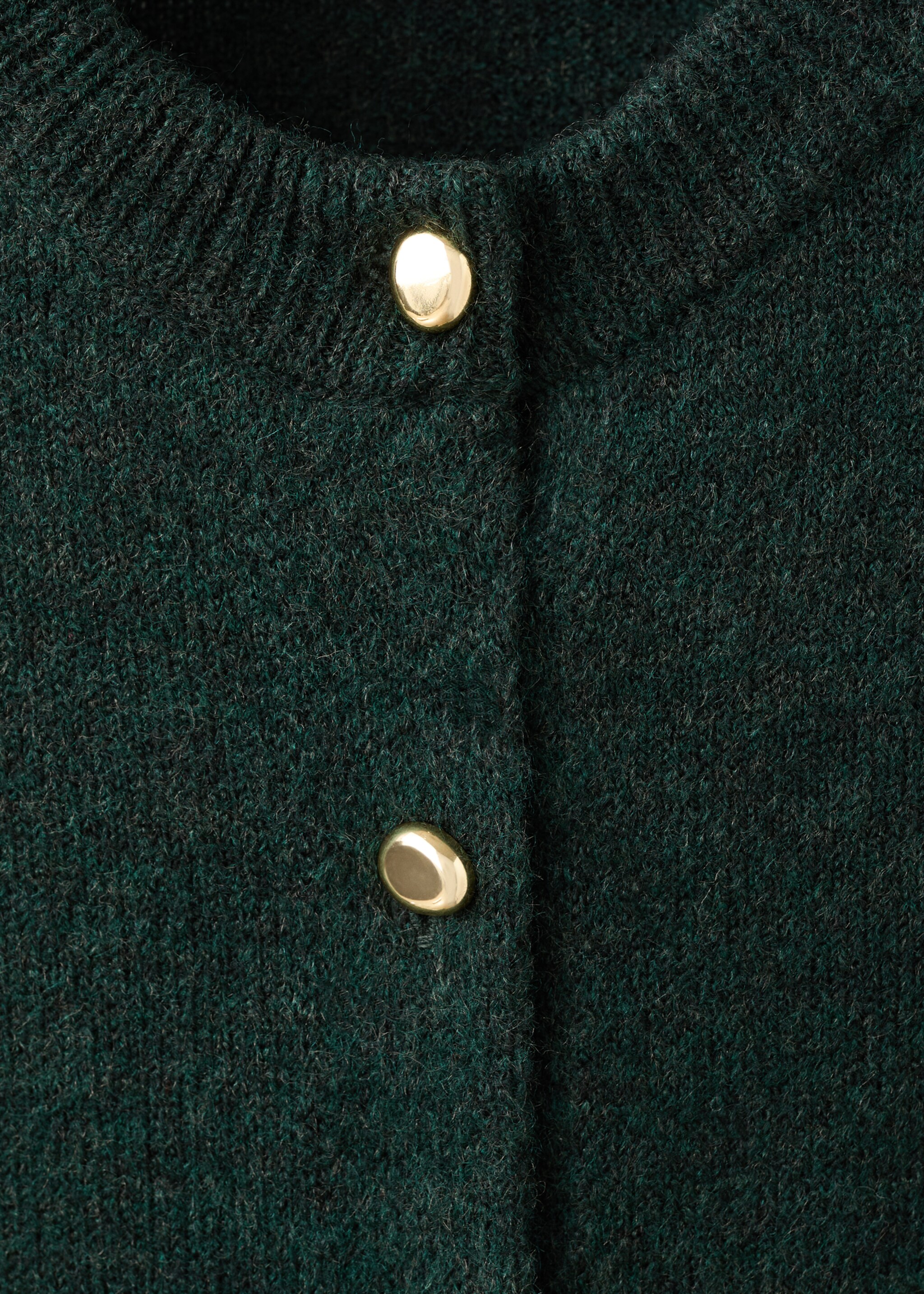Knitted button cardigan - Details of the article 8, Green. Ref: 17027816-00.