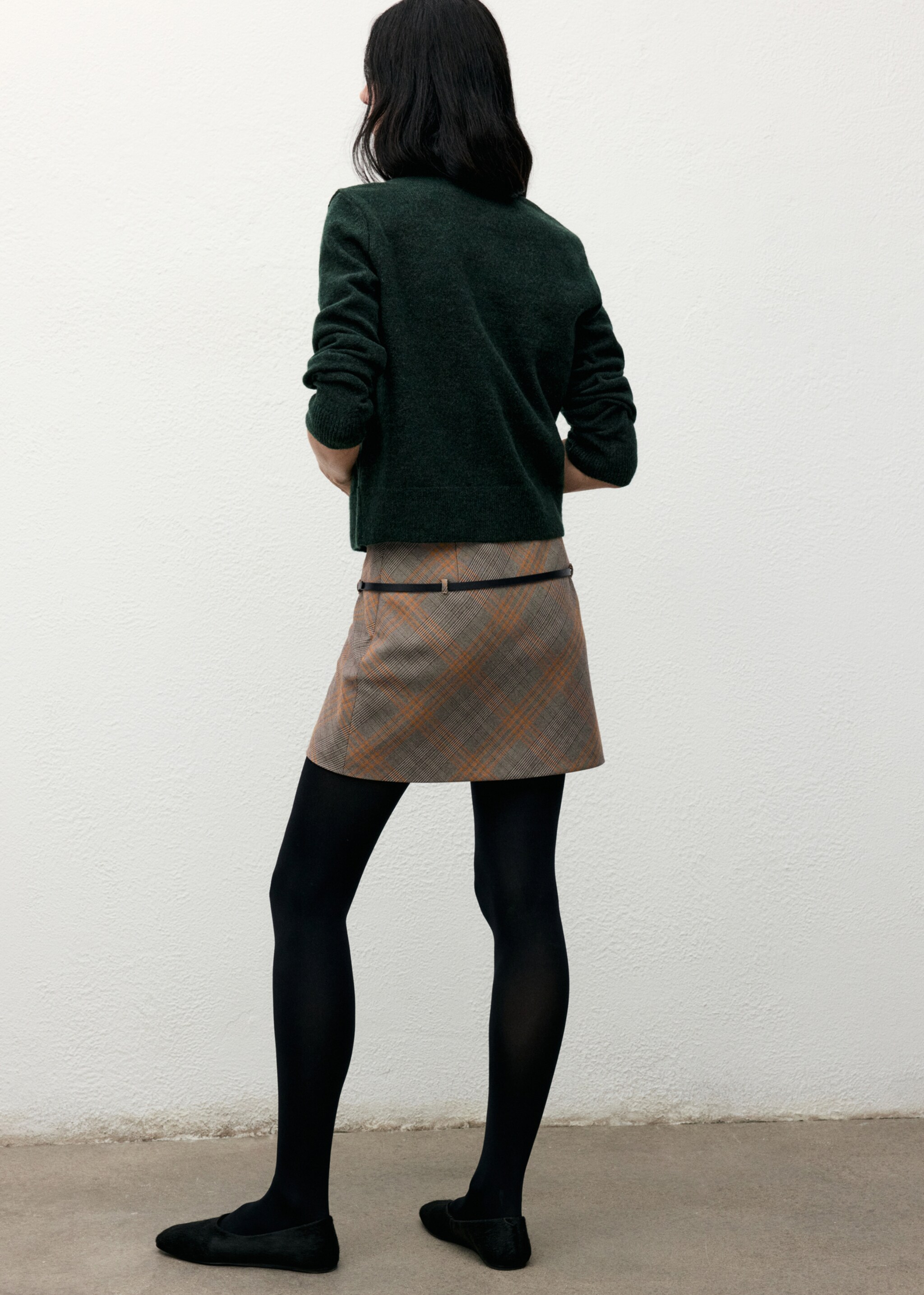Knitted button cardigan - Reverse of the article, Green. Ref: 17027816-00.