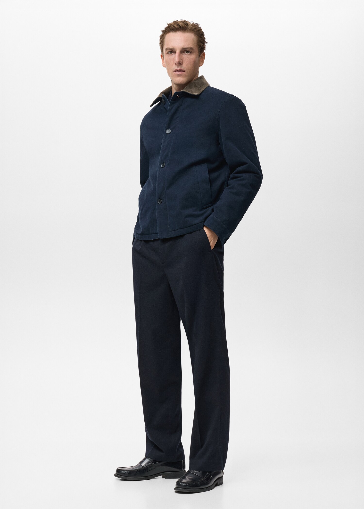 Quilted jacket with corduroy collar - Détail de l'article 2