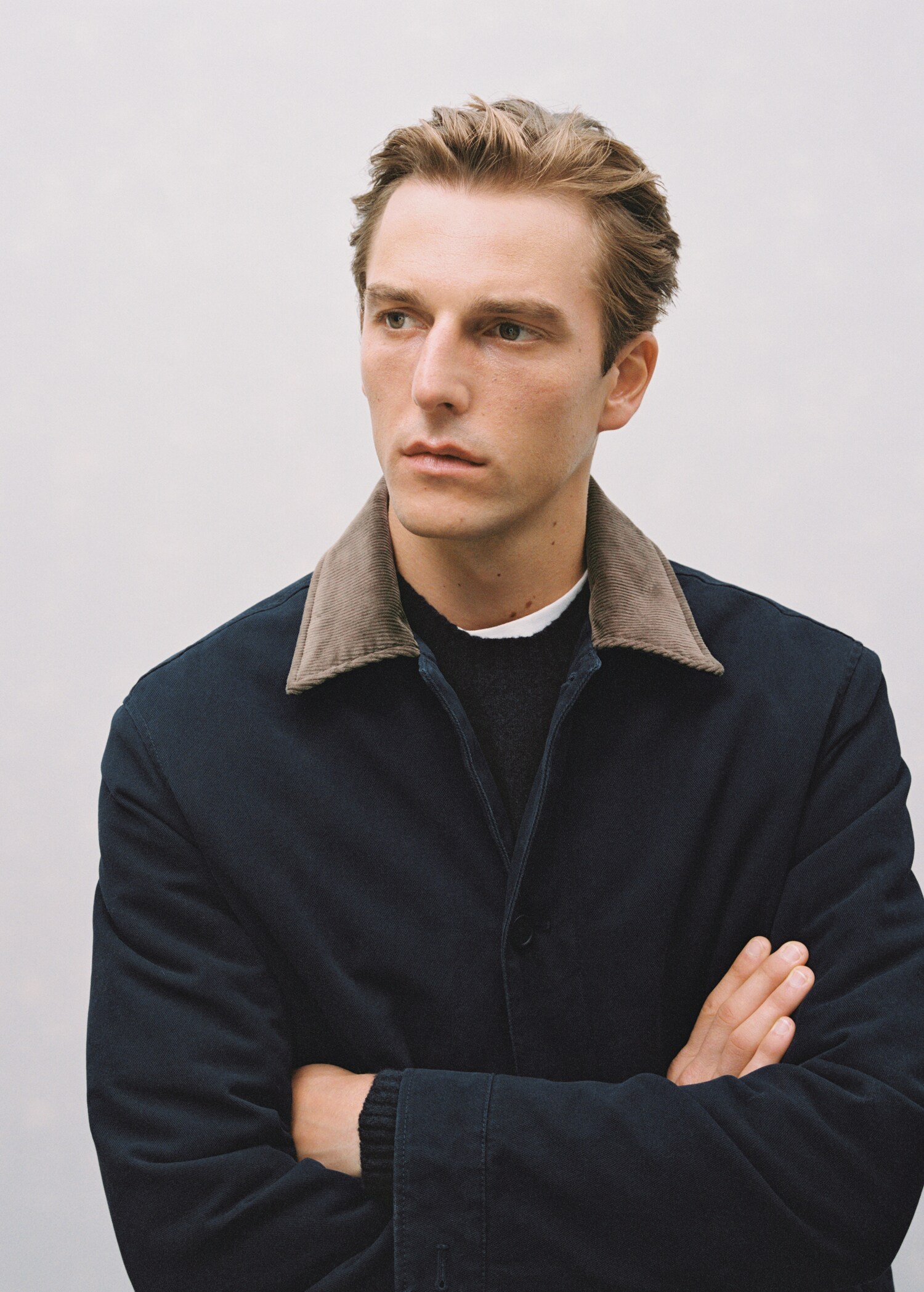 Quilted jacket with corduroy collar - Détail de l'article 3