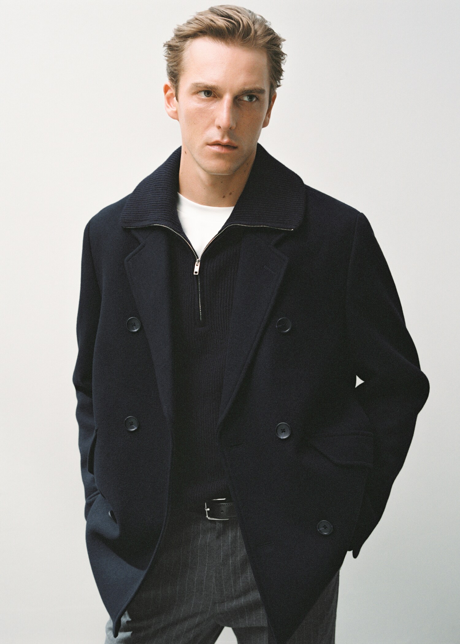 Double-breasted wool-blend coat - Details of the article 3