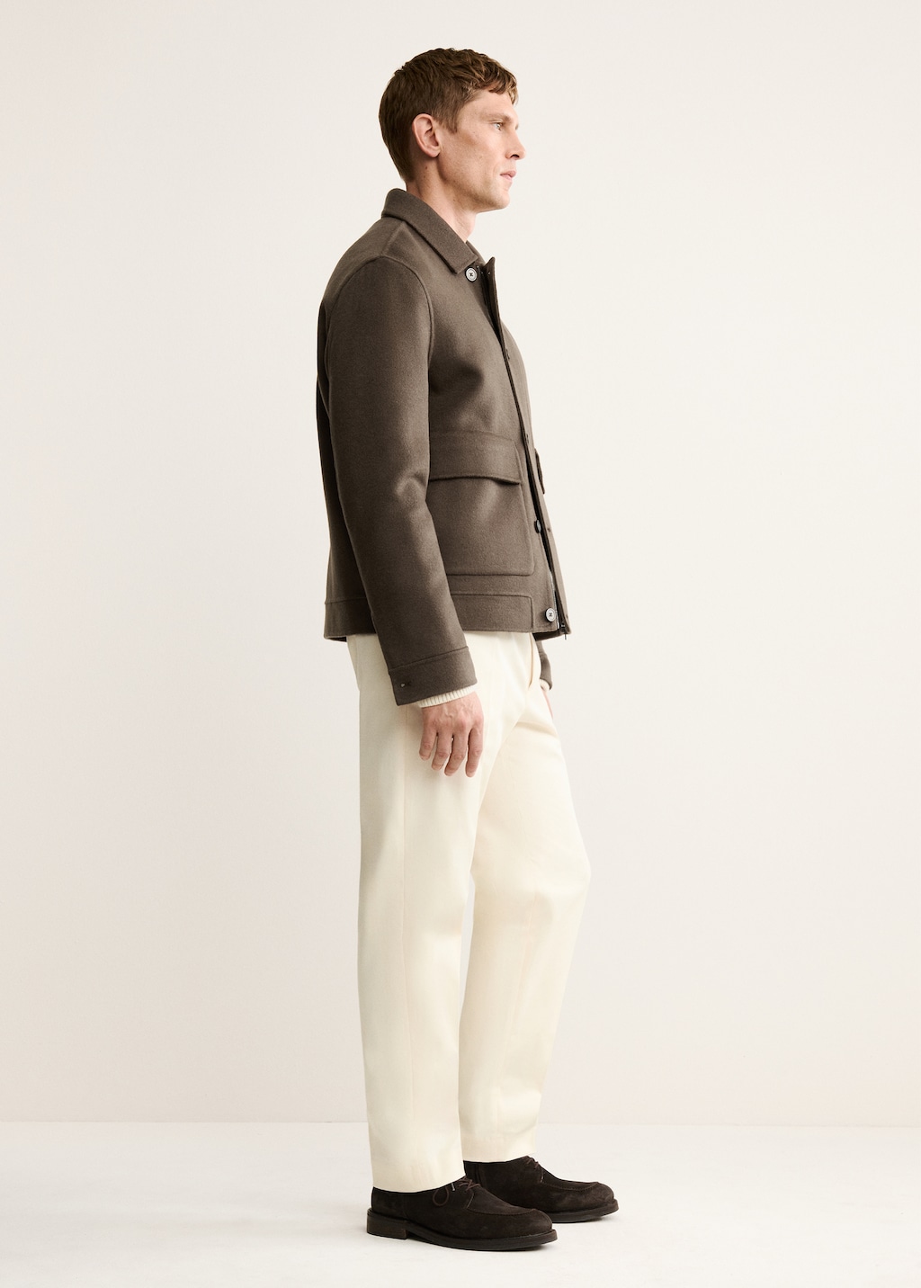 Handmade wool jacket with pockets