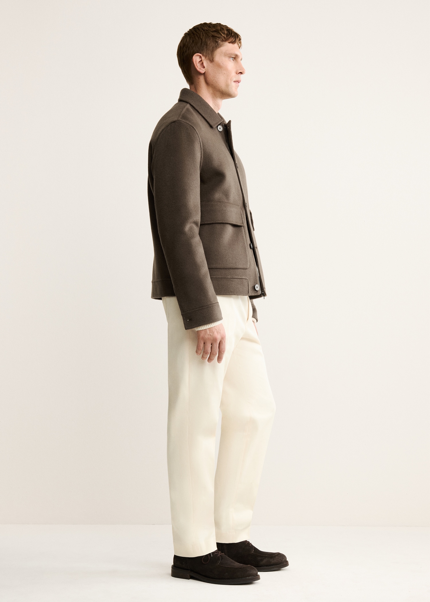 Handmade wool jacket with pockets - Details of the article 2