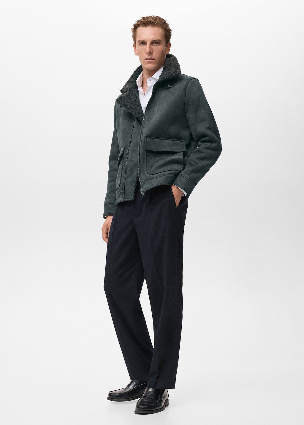 Double face jacket with fleece lining - Men | MANGO Canada