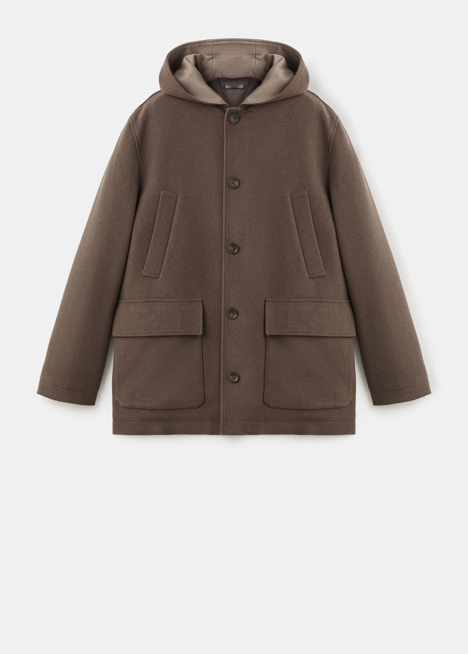 Hooded wool coat - Article without model
