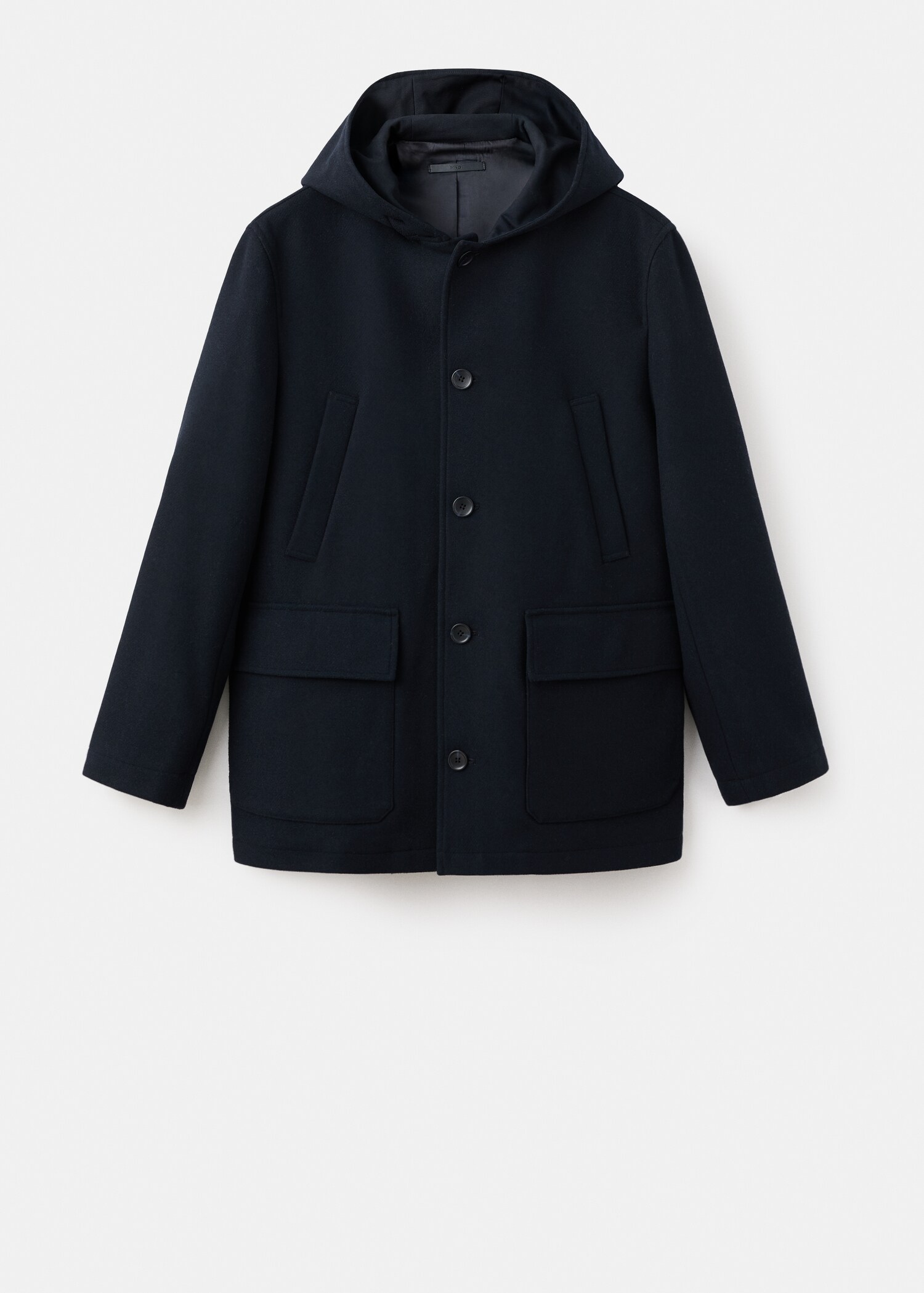 Hooded wool coat - Article without model