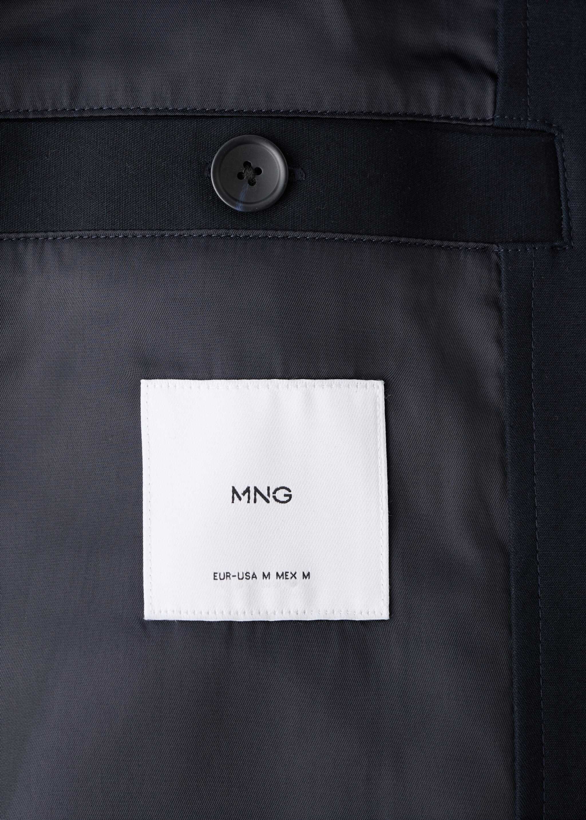 Hooded wool coat - Details of the article 0, Dark Navy. Ref: 17027891-00.