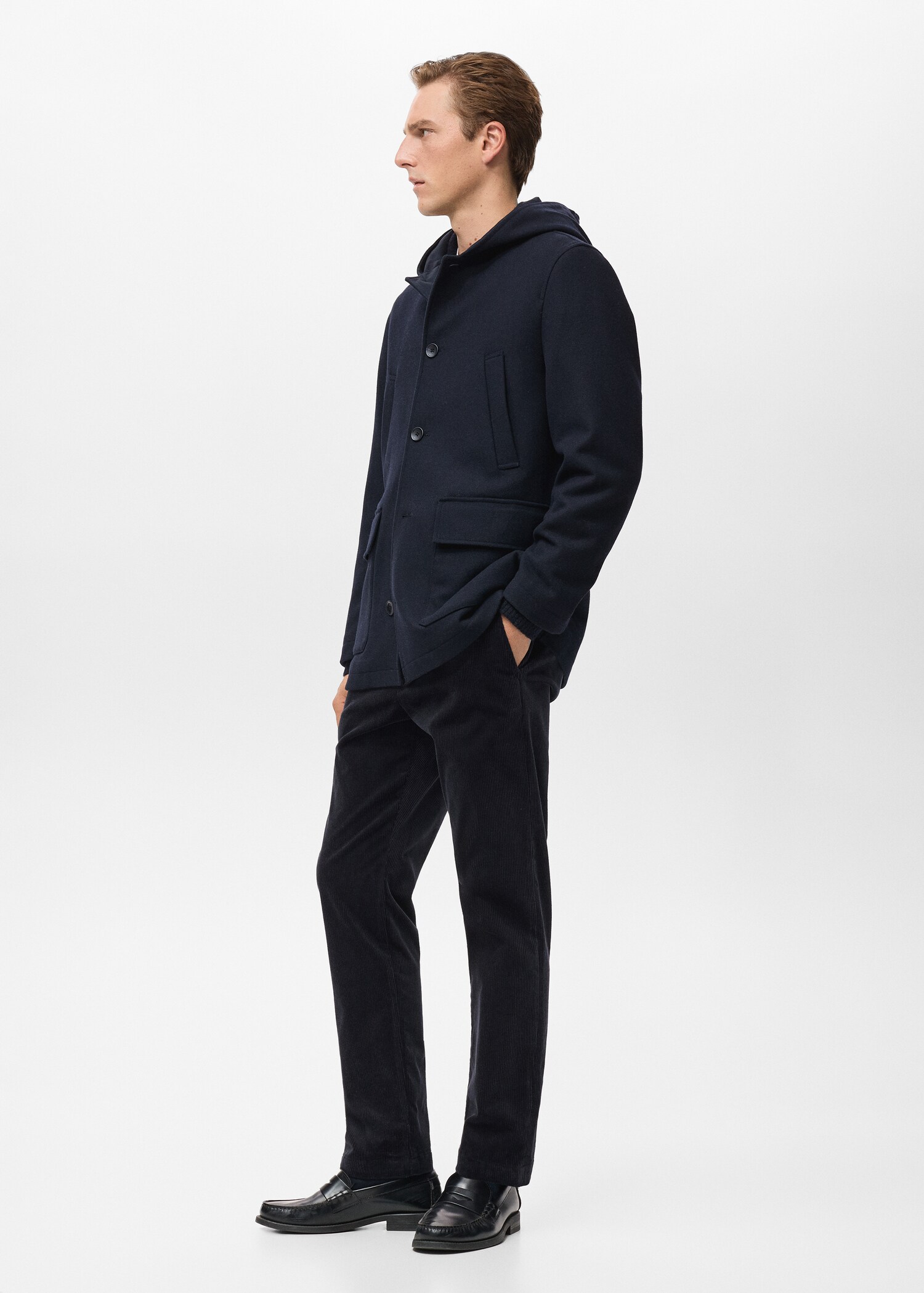 Hooded wool coat - Details of the article 2