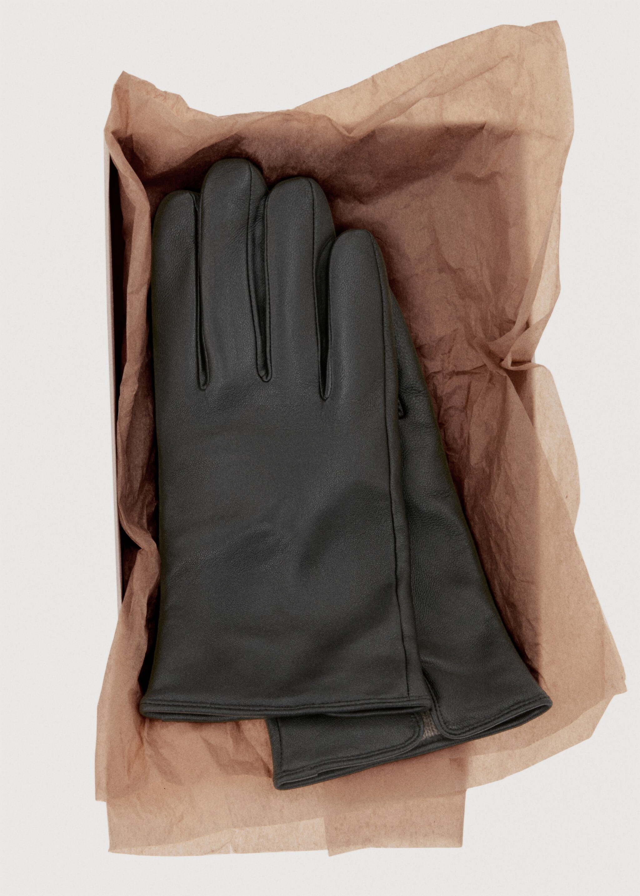 Guantes 100% piel detalle costuras - Detalle del artículo 9, Negro. Ref: 17027896-00.