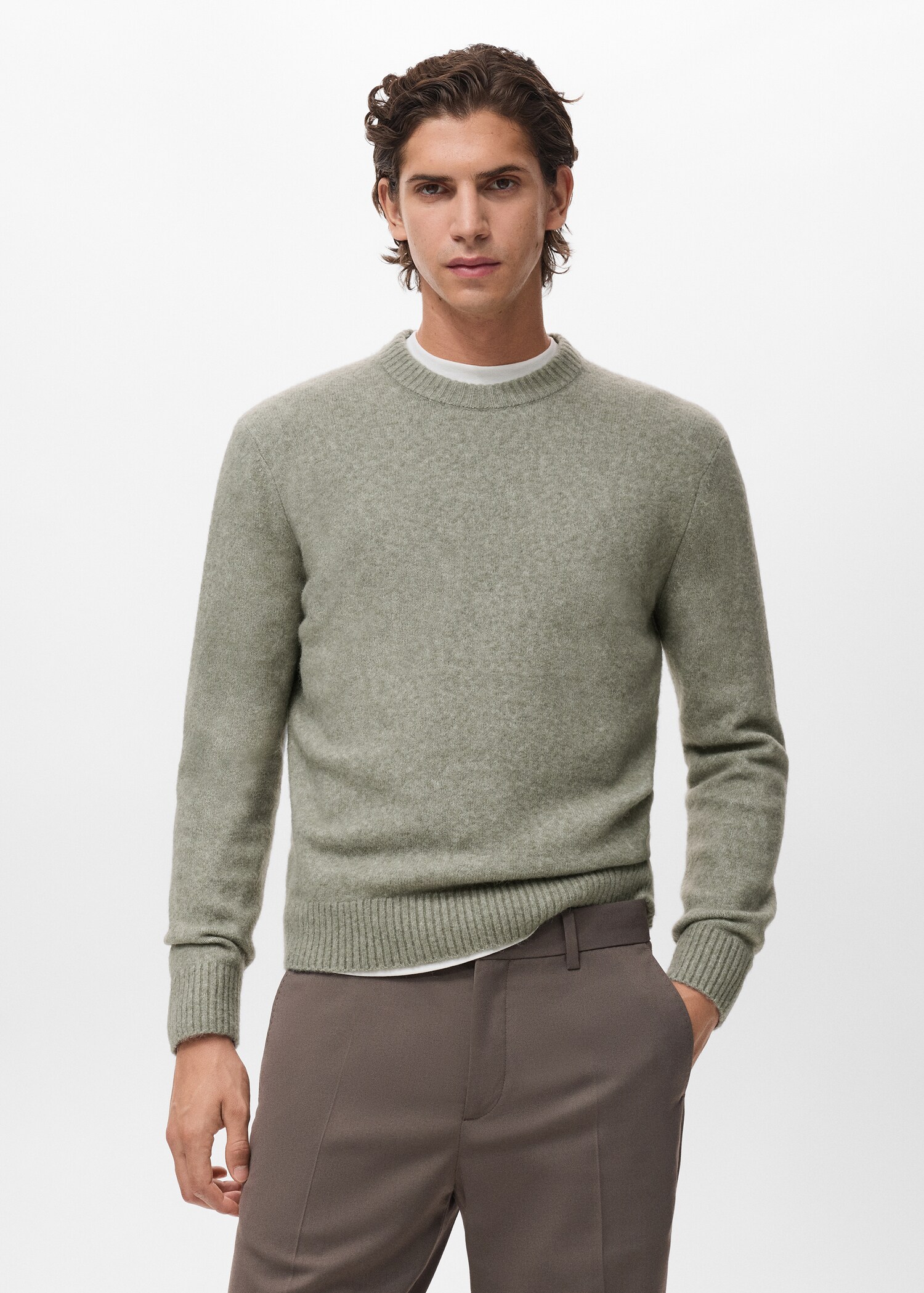 Wool and alpaca-blend sweater - Medium plane