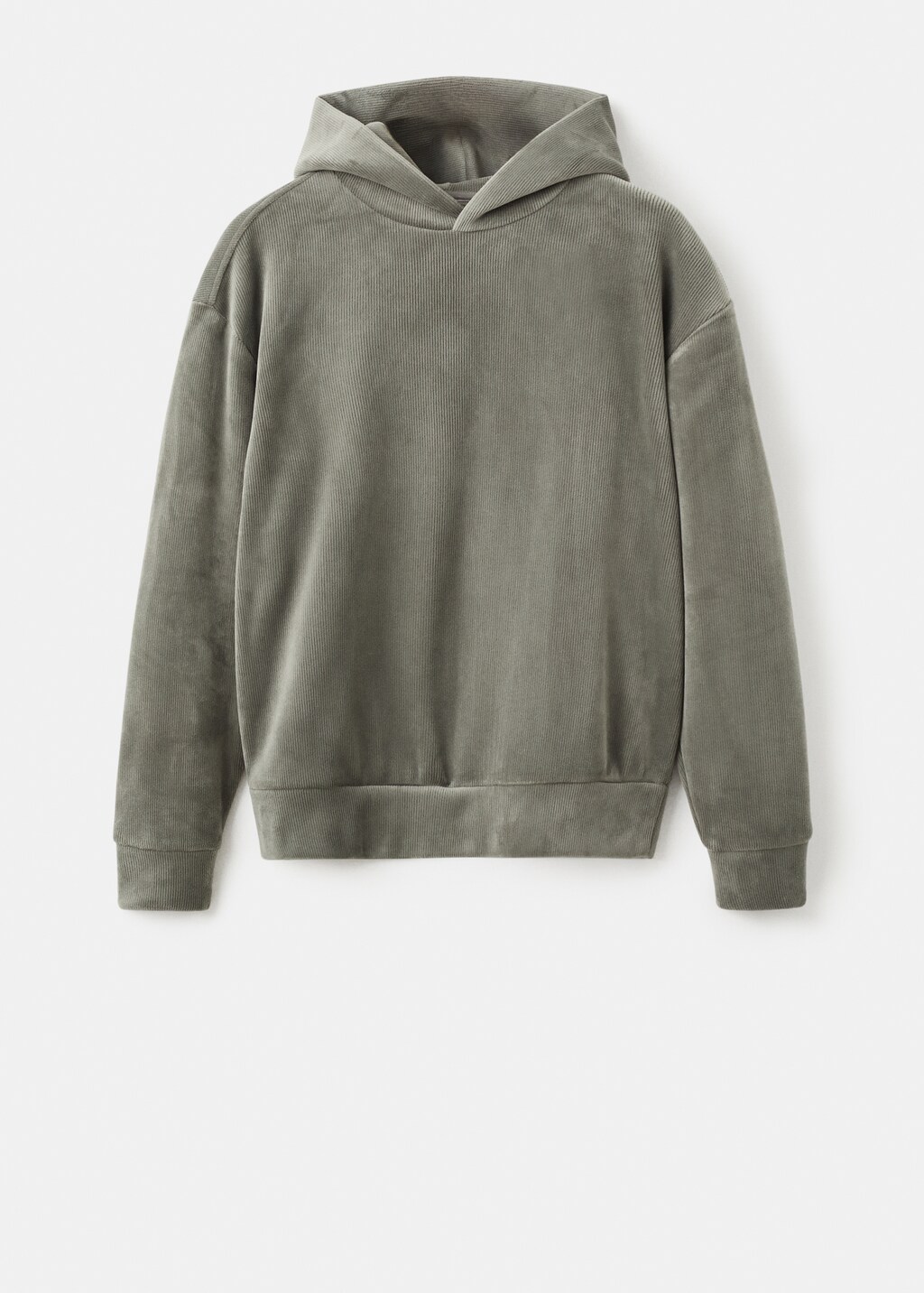 Corduroy hooded sweatshirt