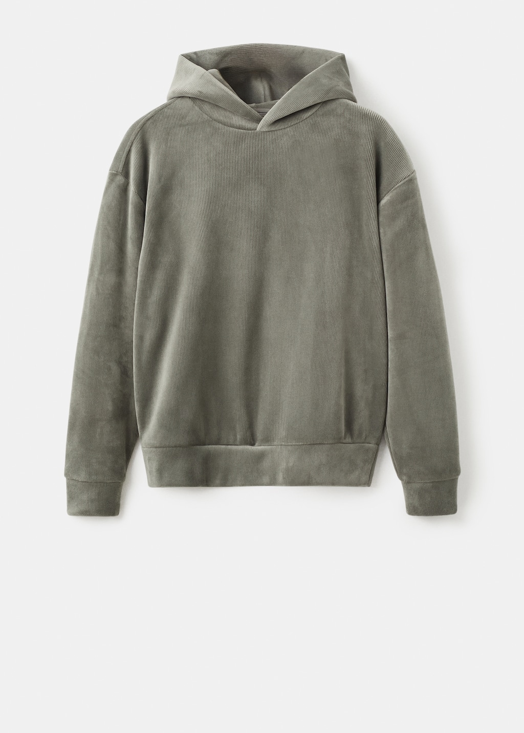 Corduroy hooded sweatshirt