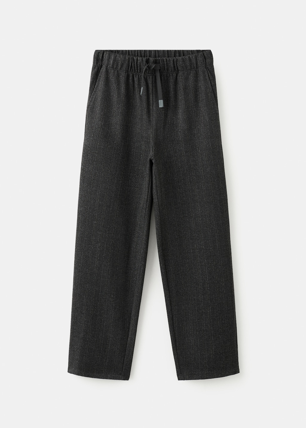 Herringbone straight pants