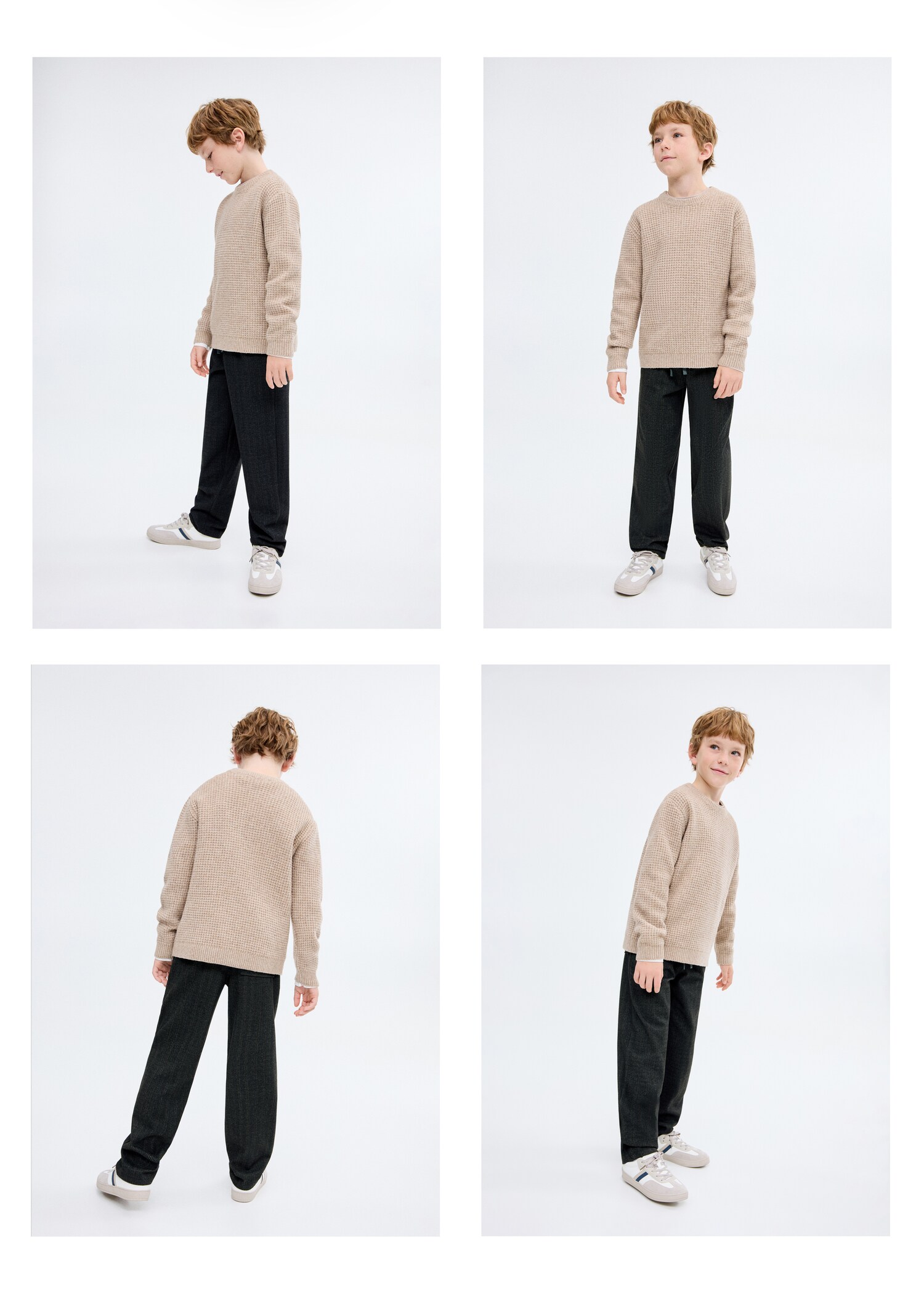 Herringbone straight trousers - Details of the article 2