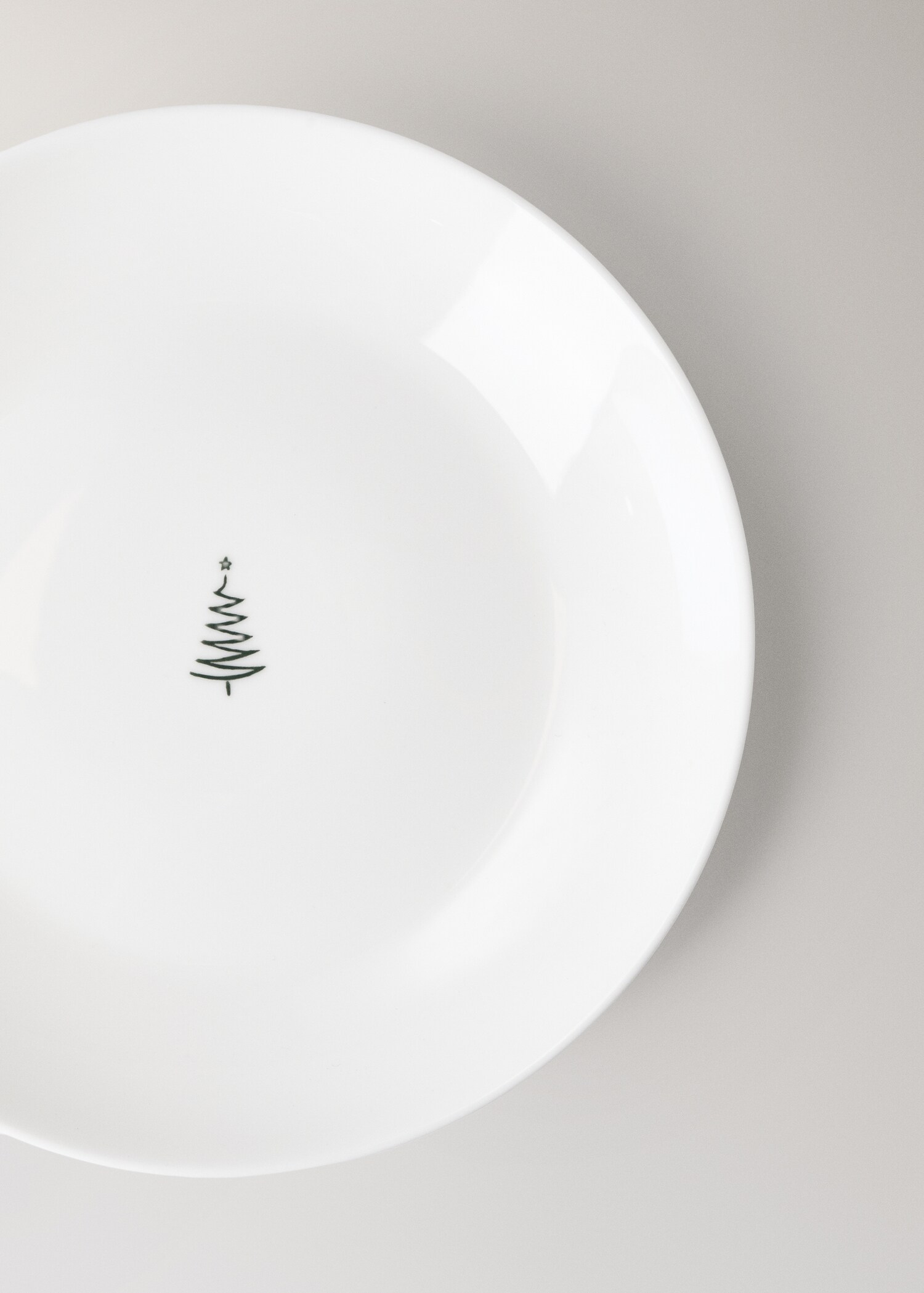dessert plate bonechina detail Christmas tree - Details of the article 1