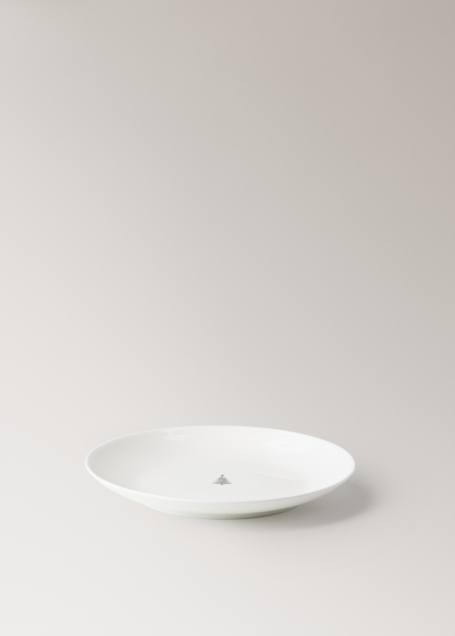 dessert plate bonechina detail Christmas tree - Details of the article 2