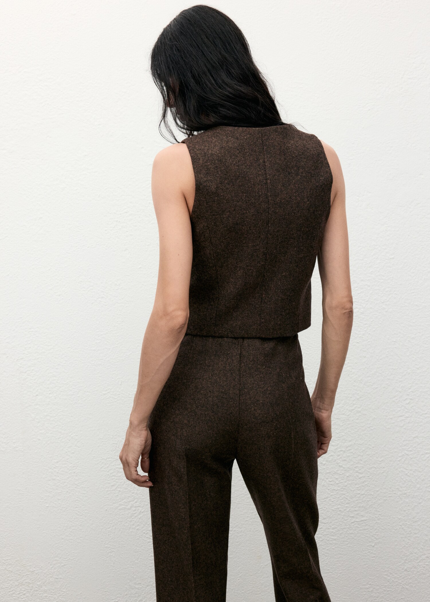Speckled wool waistcoat - Reverse of the article