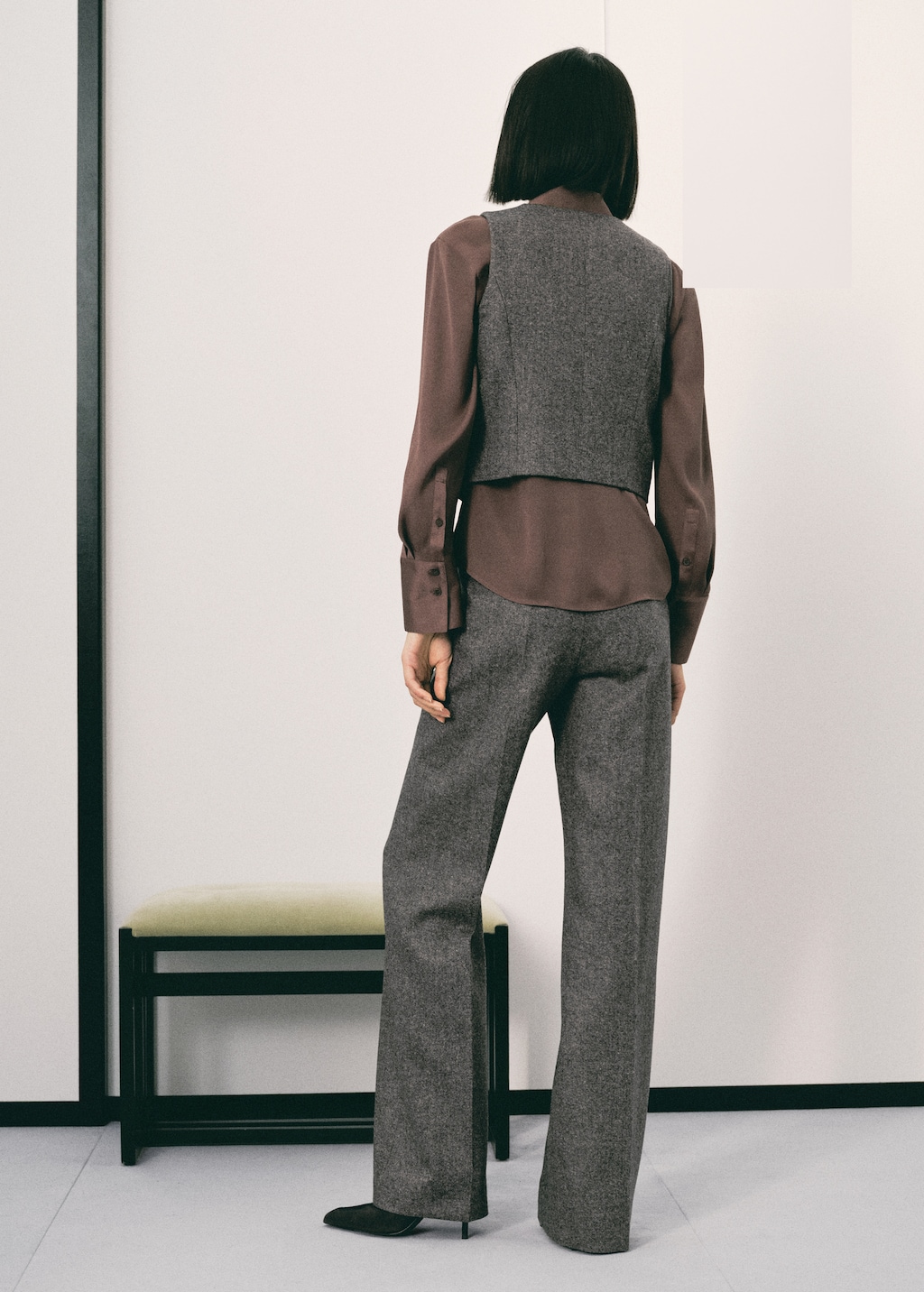 Speckled wool waistcoat - image 3