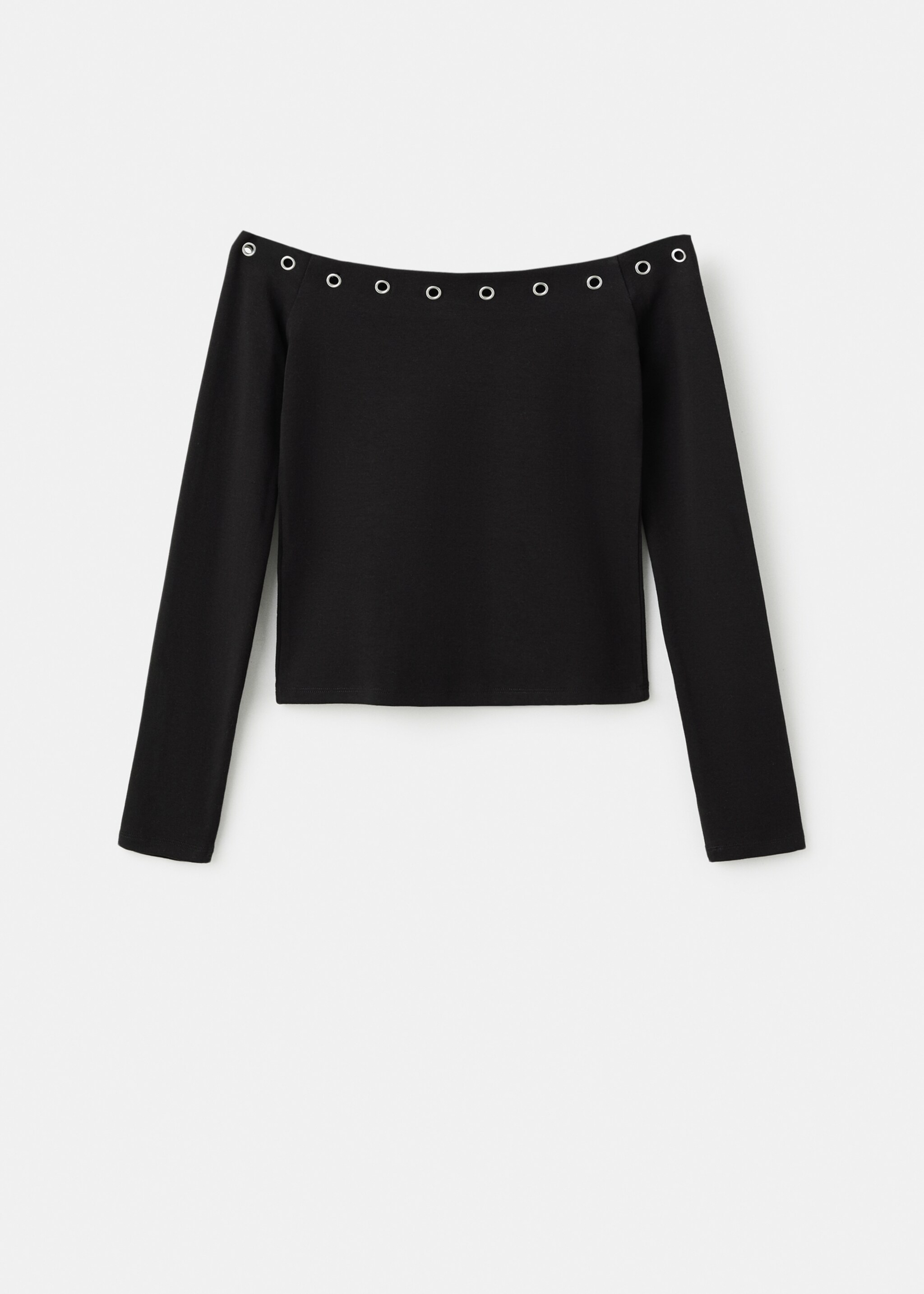 Strapless studded t-shirt - Article without model, Black. Ref: 17028272-00.