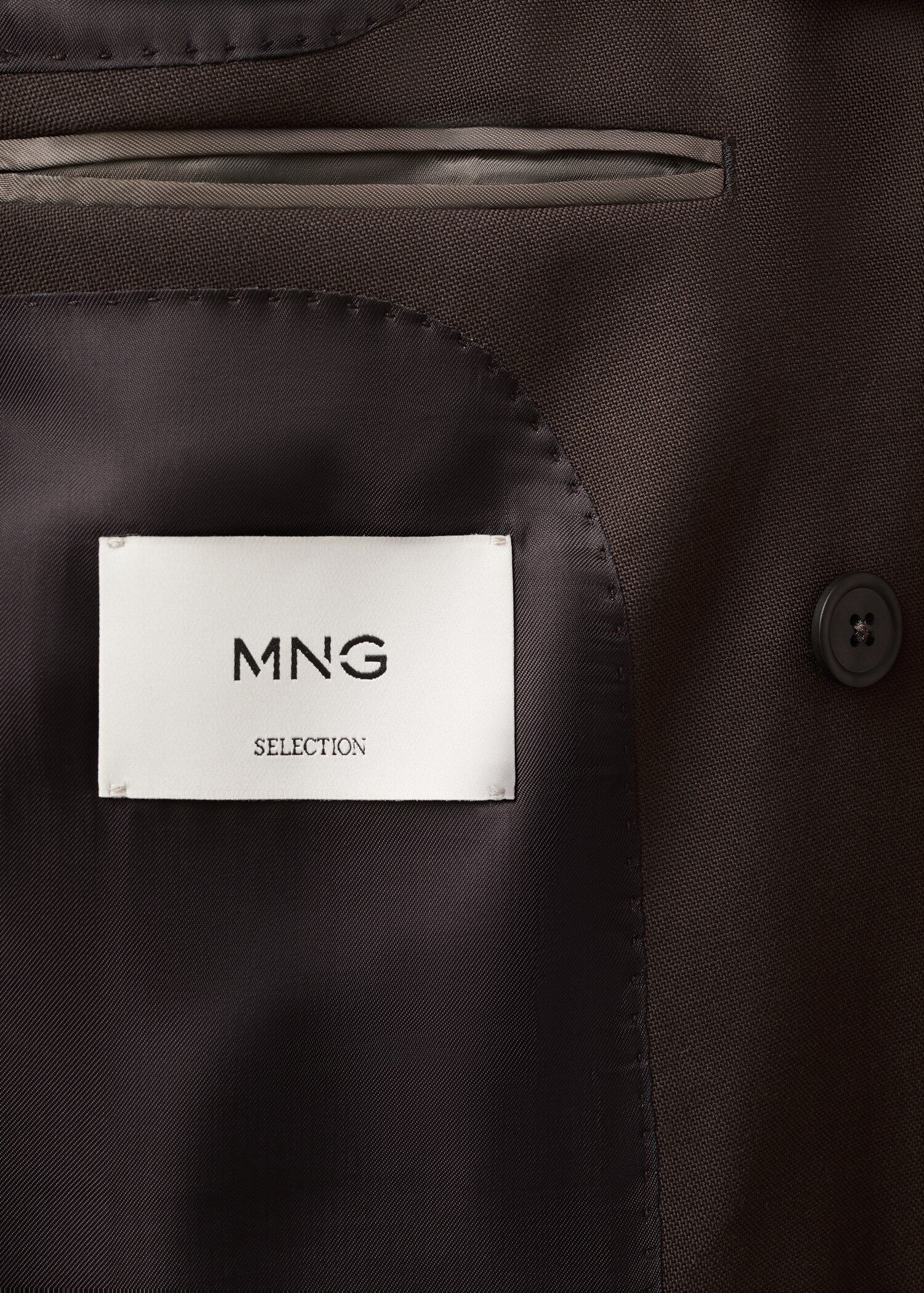 Double-breasted wool flannel suit jacket - Details of the article 0