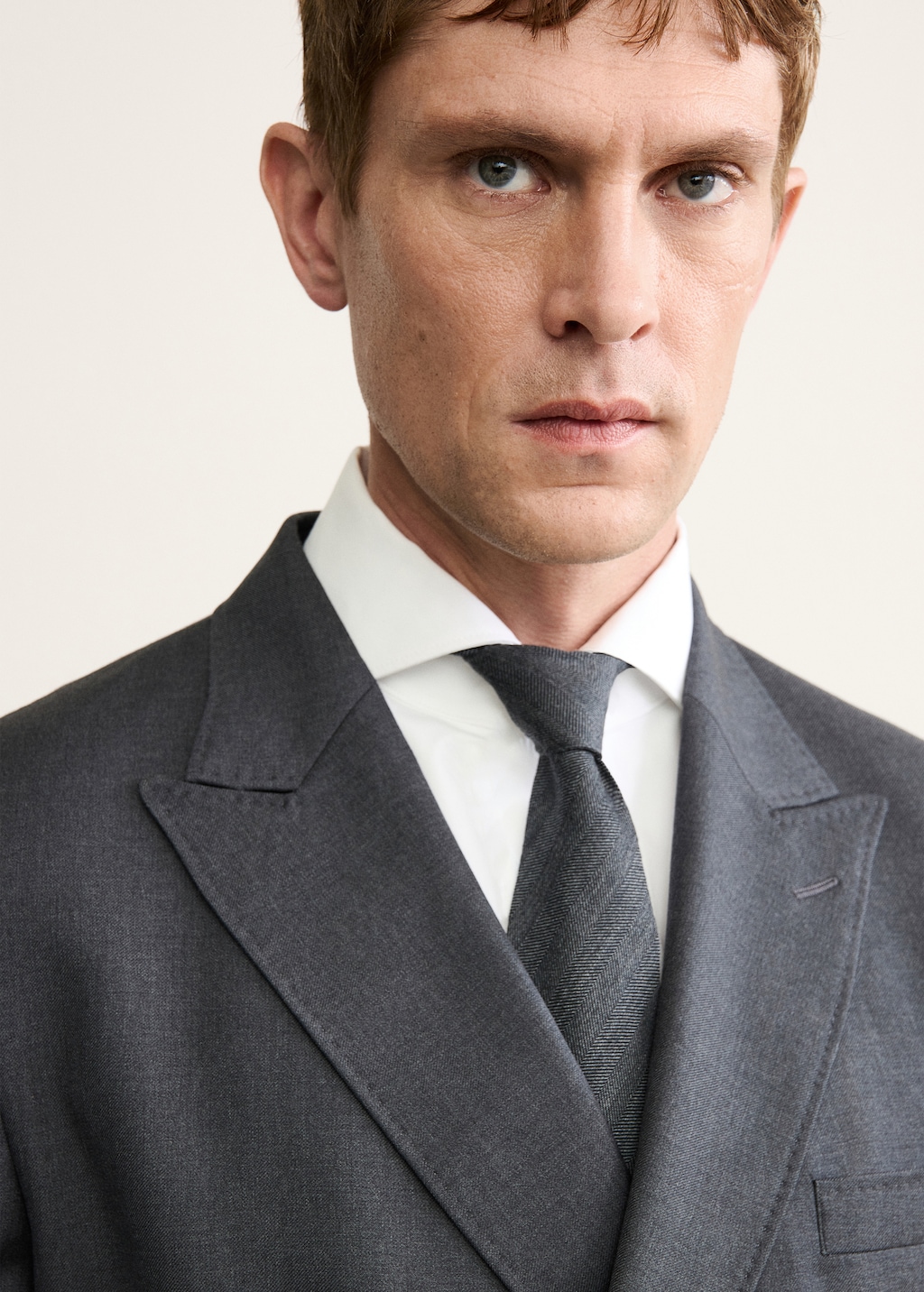 100% wool flannel double-breasted jacket