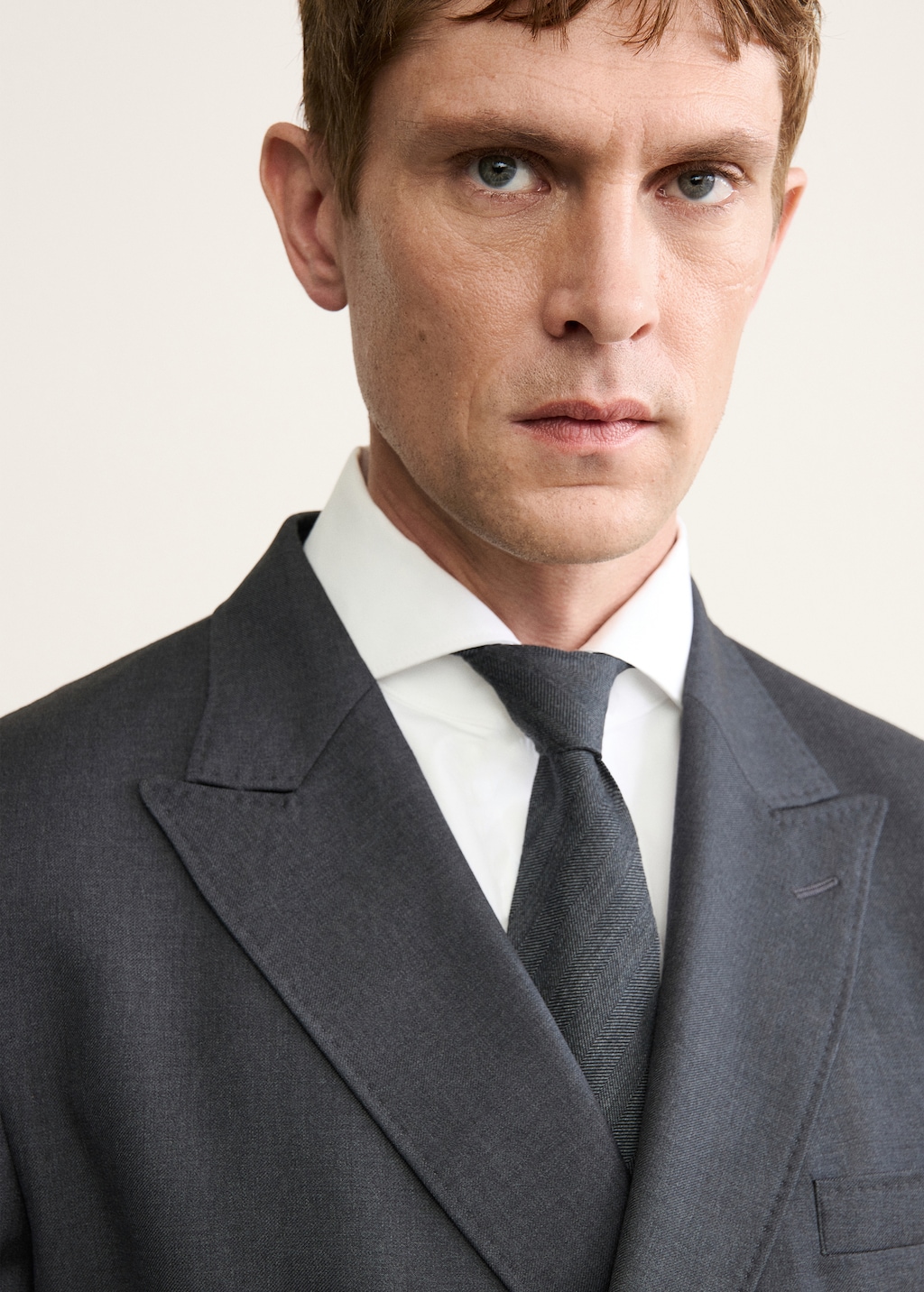 100% wool flannel double-breasted jacket