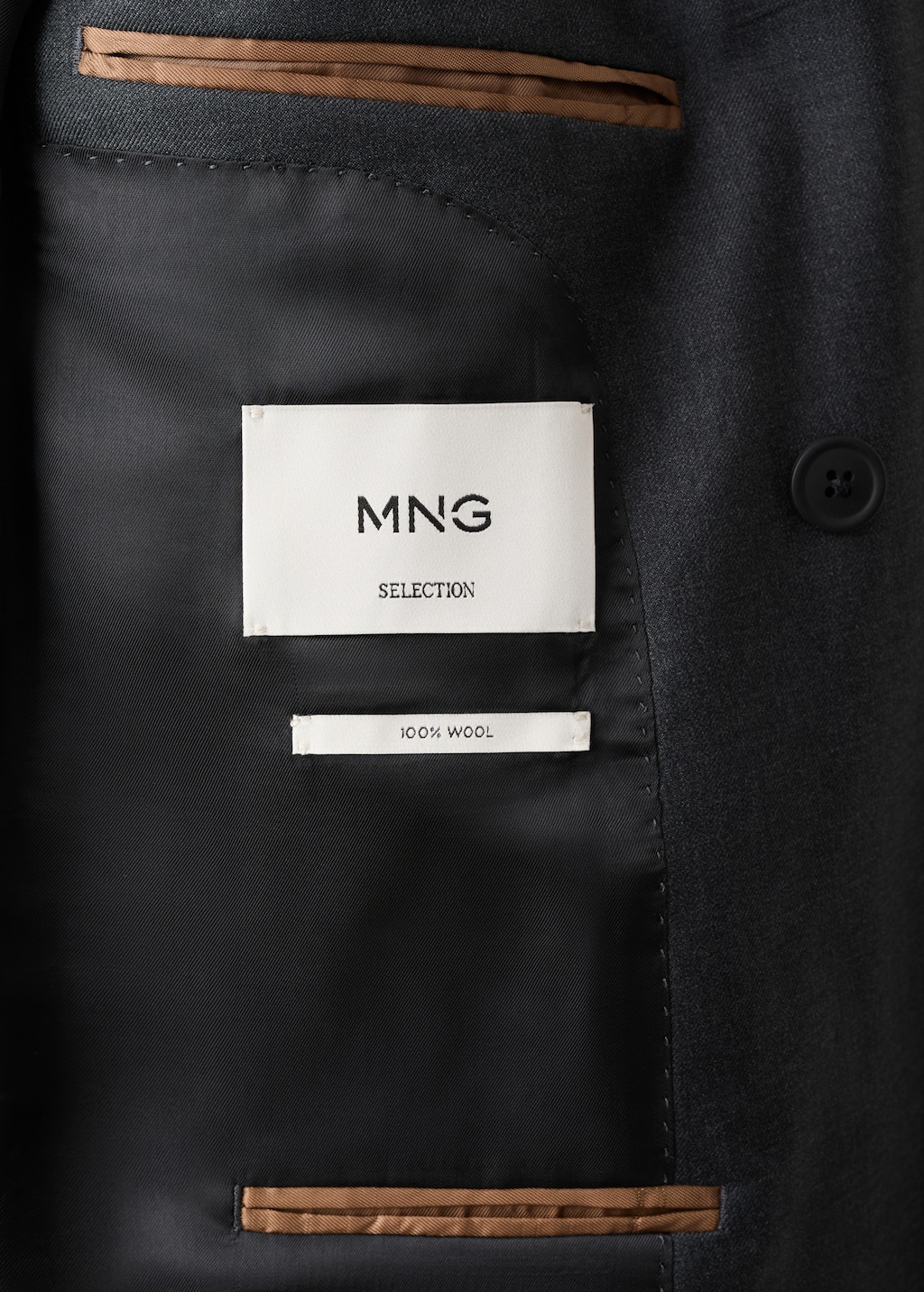 100% wool flannel double-breasted jacket