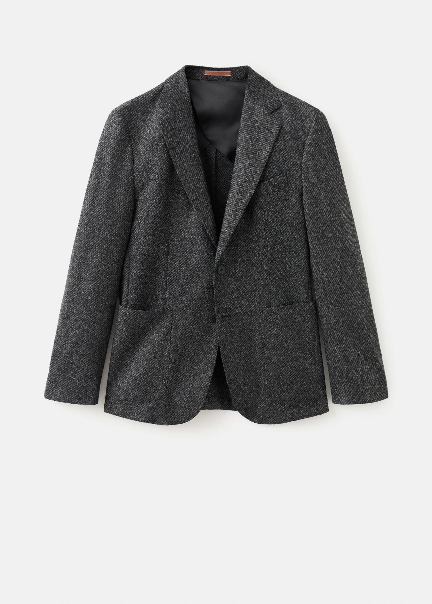 Blazer com mescla de lã slim fit - Artigo sem modelo
