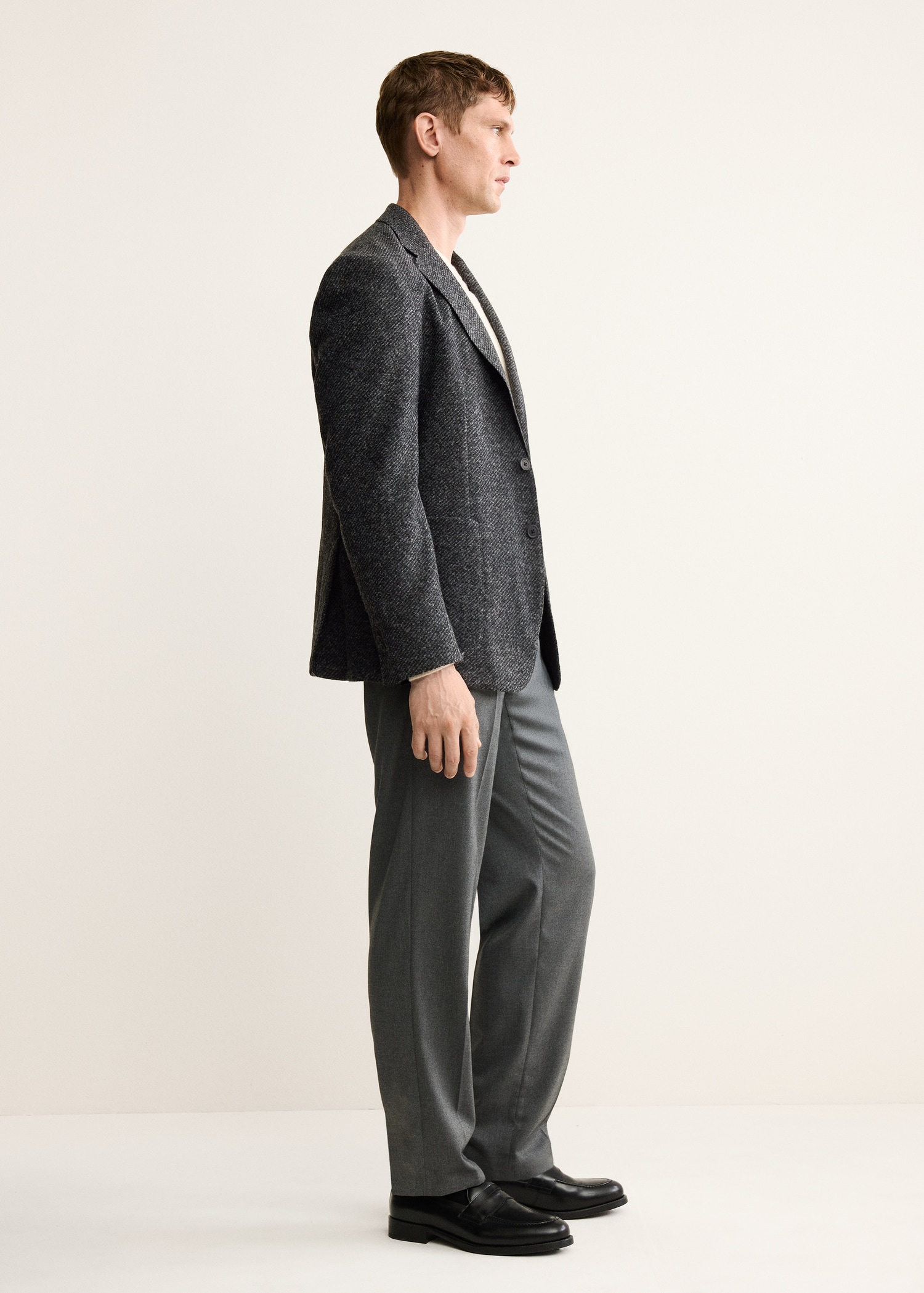 Blazer com mescla de lã slim fit - Pormenor do artigo 2