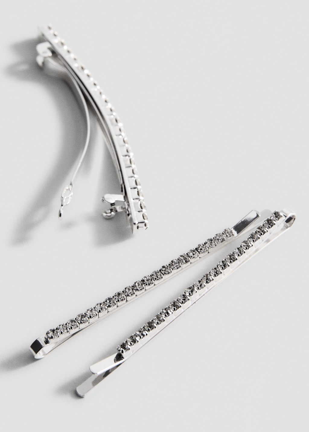 Pack of 3 crystal hair barrettes