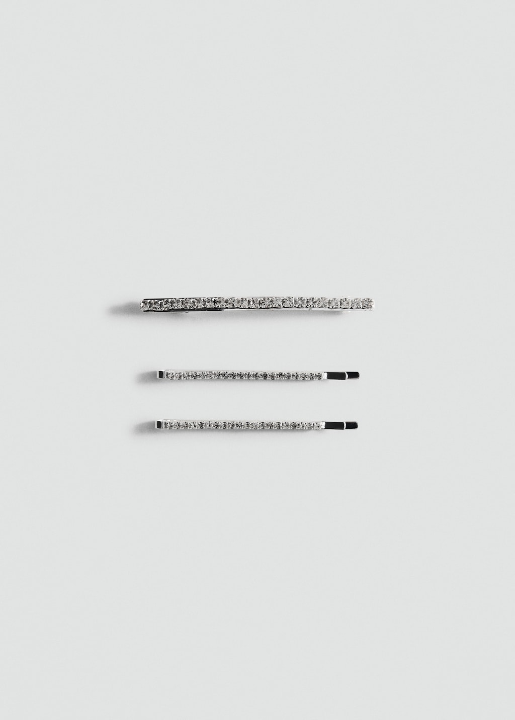 Pack of 3 crystal hair barrettes