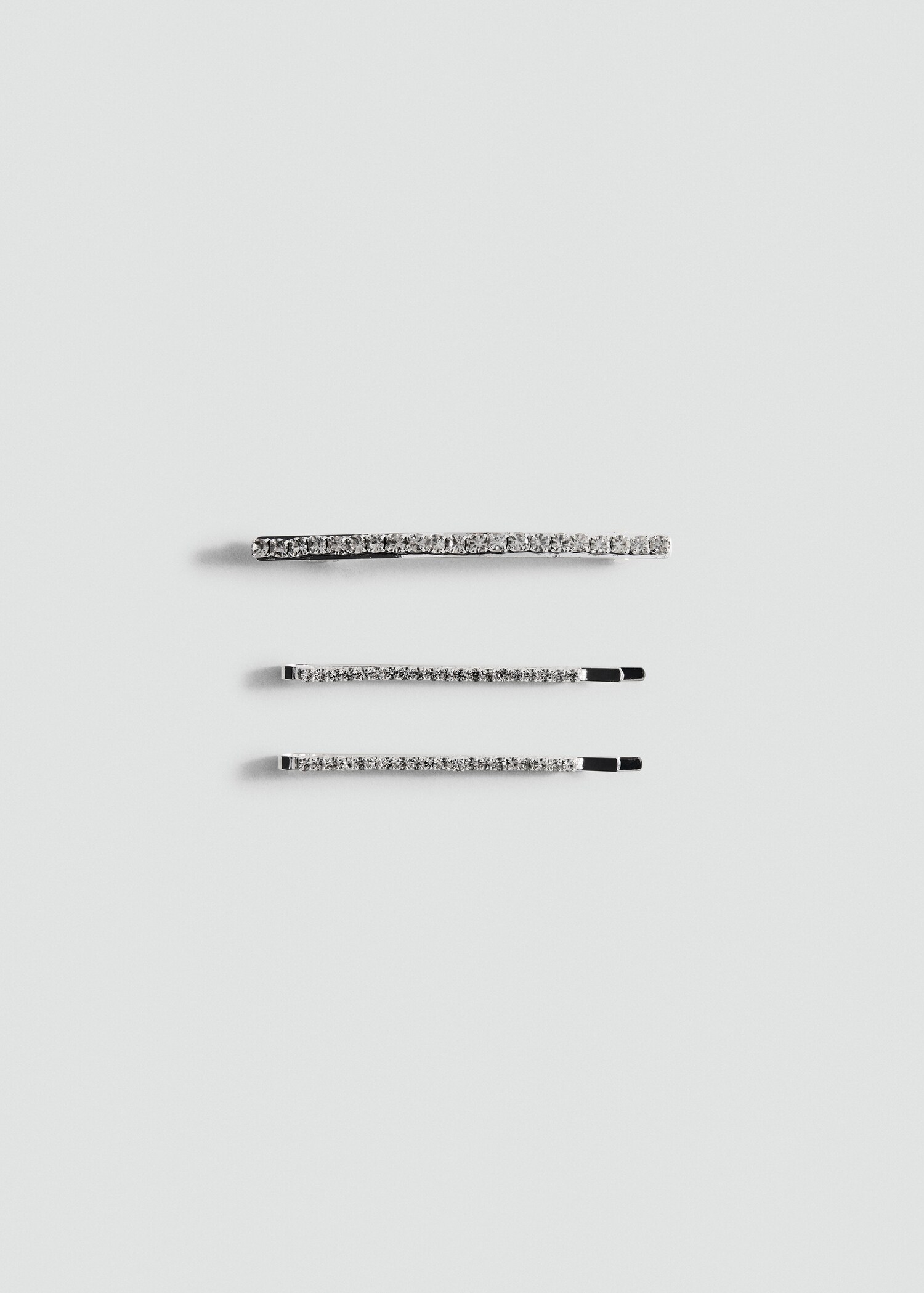 Pack of 3 crystal hair barrettes - Article without model