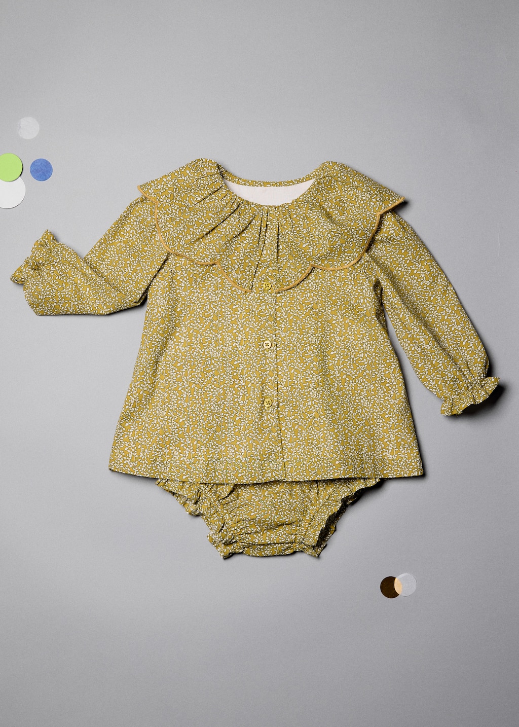 Printed dress and nappy cover