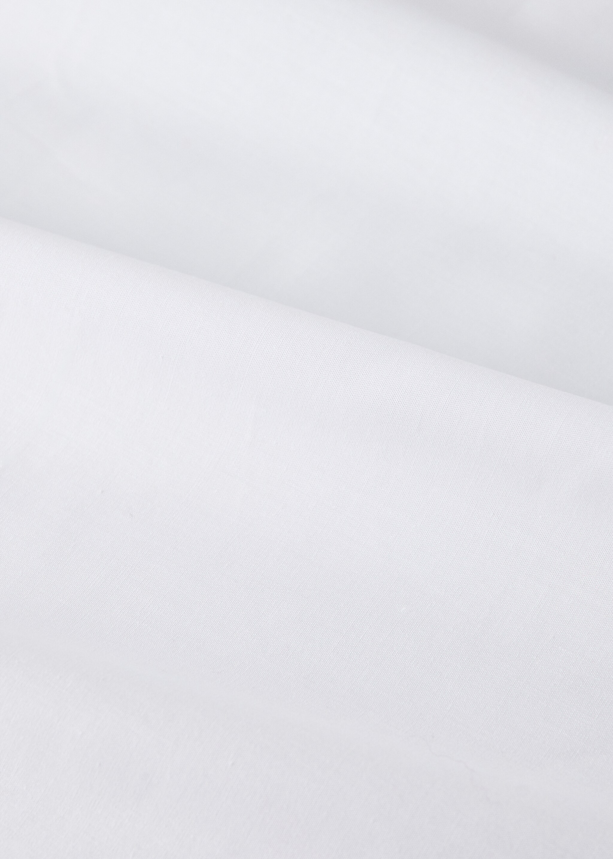 Percale cotton top sheet with contrasting picot detail for cot - Details of the article 2, White. Ref: 17028634-00.