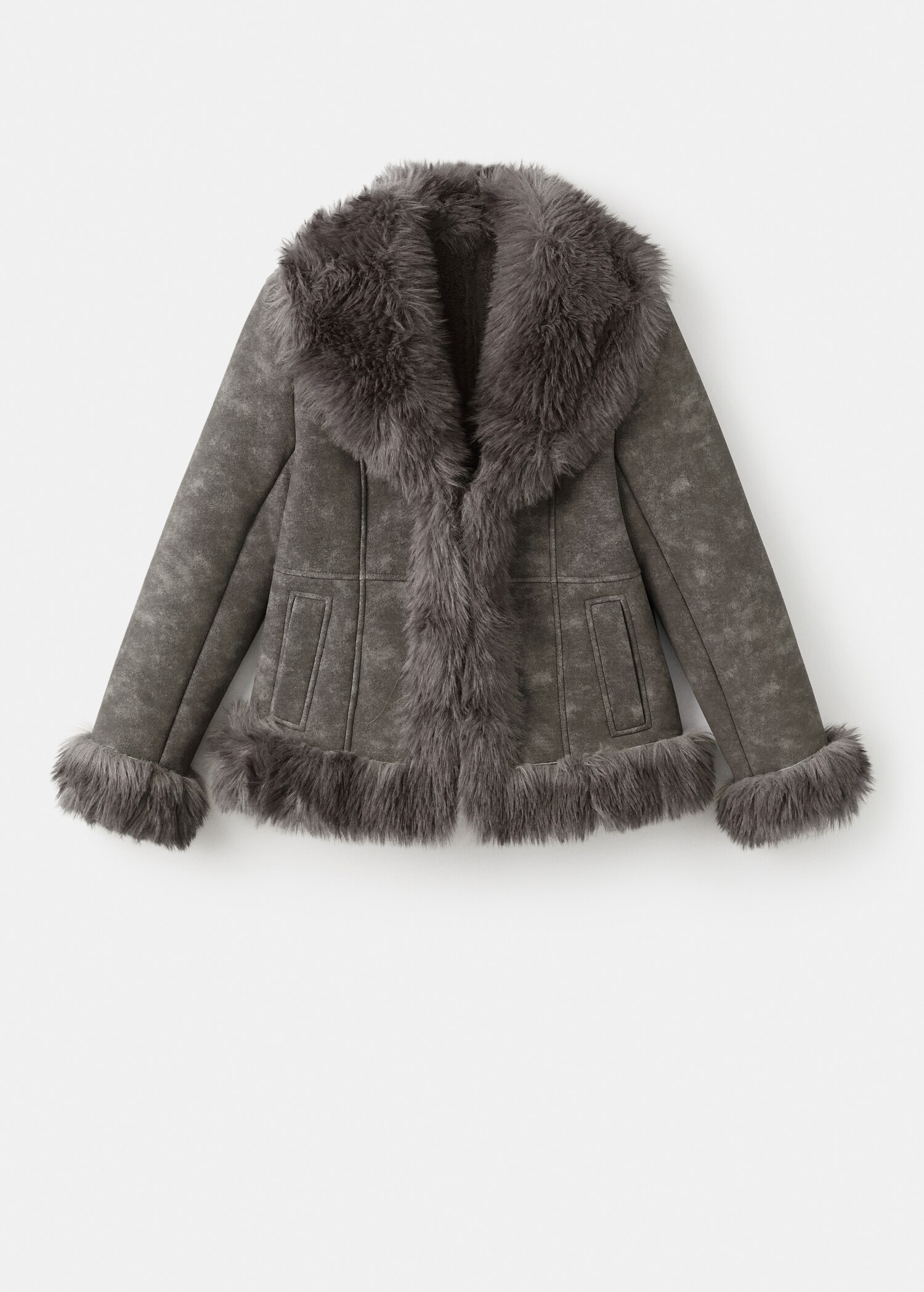 Chaqueta efecto ante pelo - Artículo sin modelo