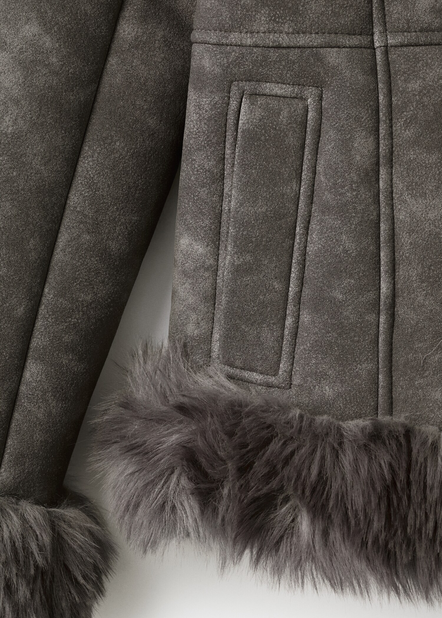 Chaqueta efecto ante pelo - Detalle del artículo 0