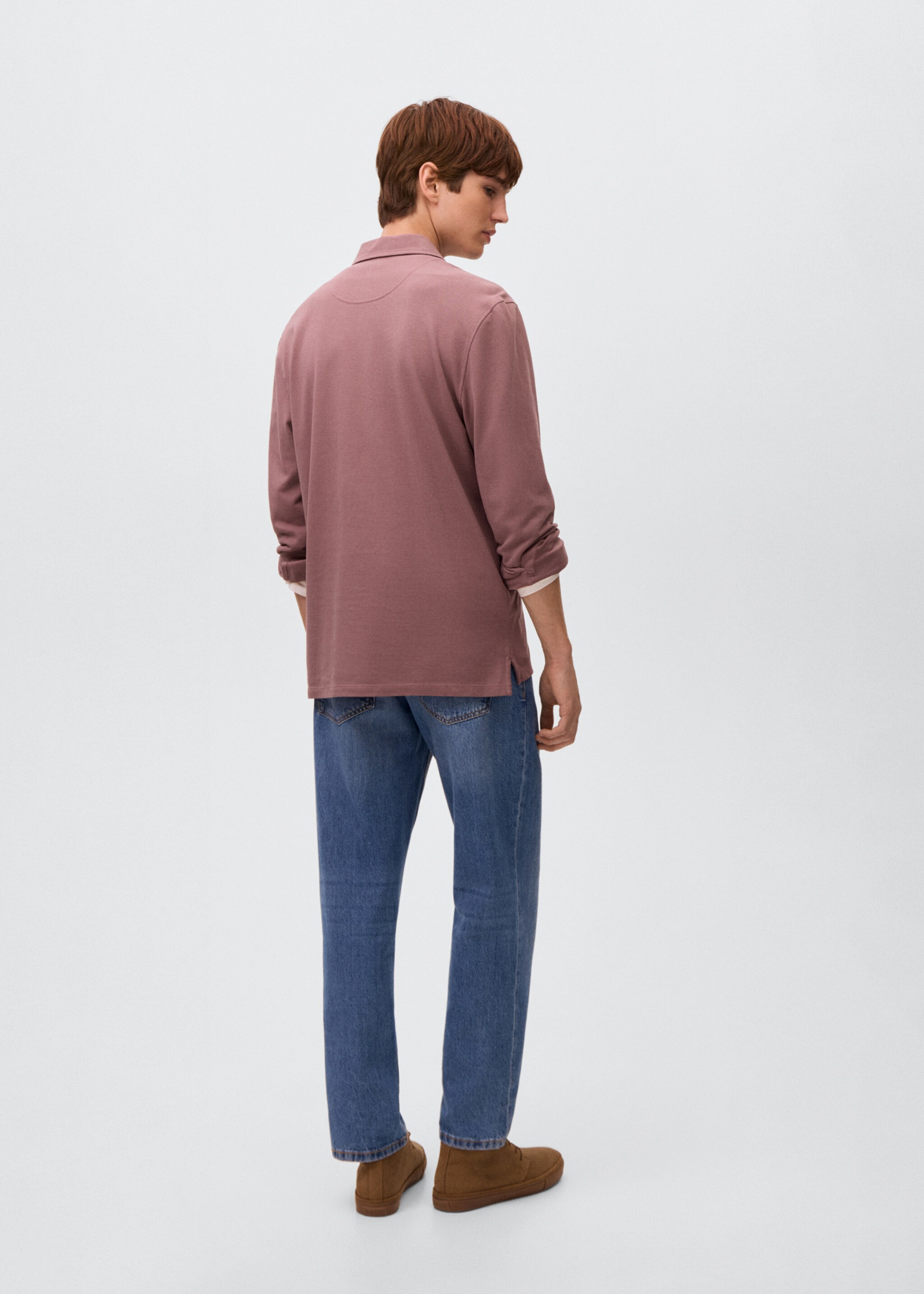 Poloshirt antonio - Rückseite des Artikels, Rosa. Ref: 17028637-00.